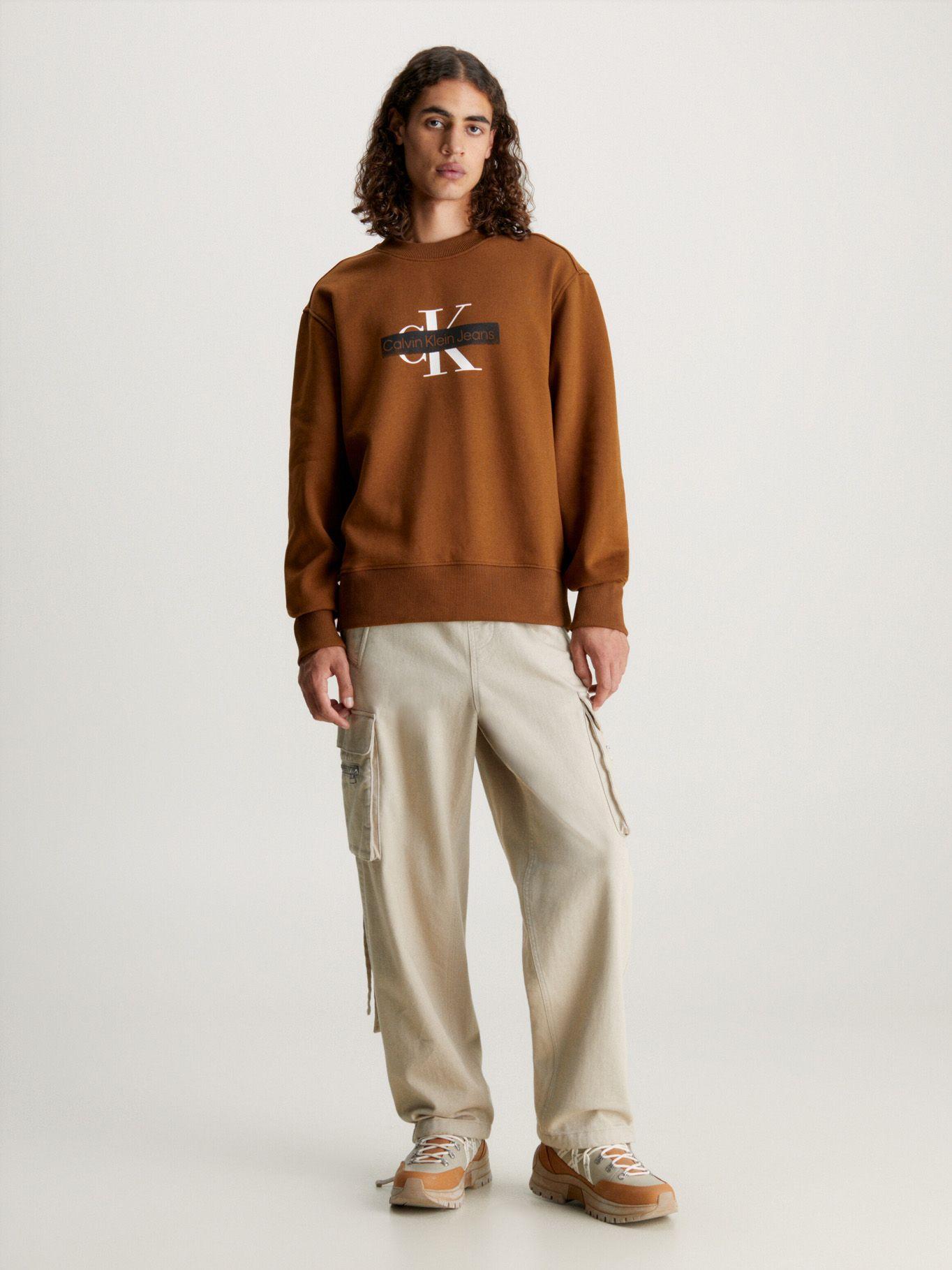 Polerón Monologo Stencil Café Calvin Klein-1