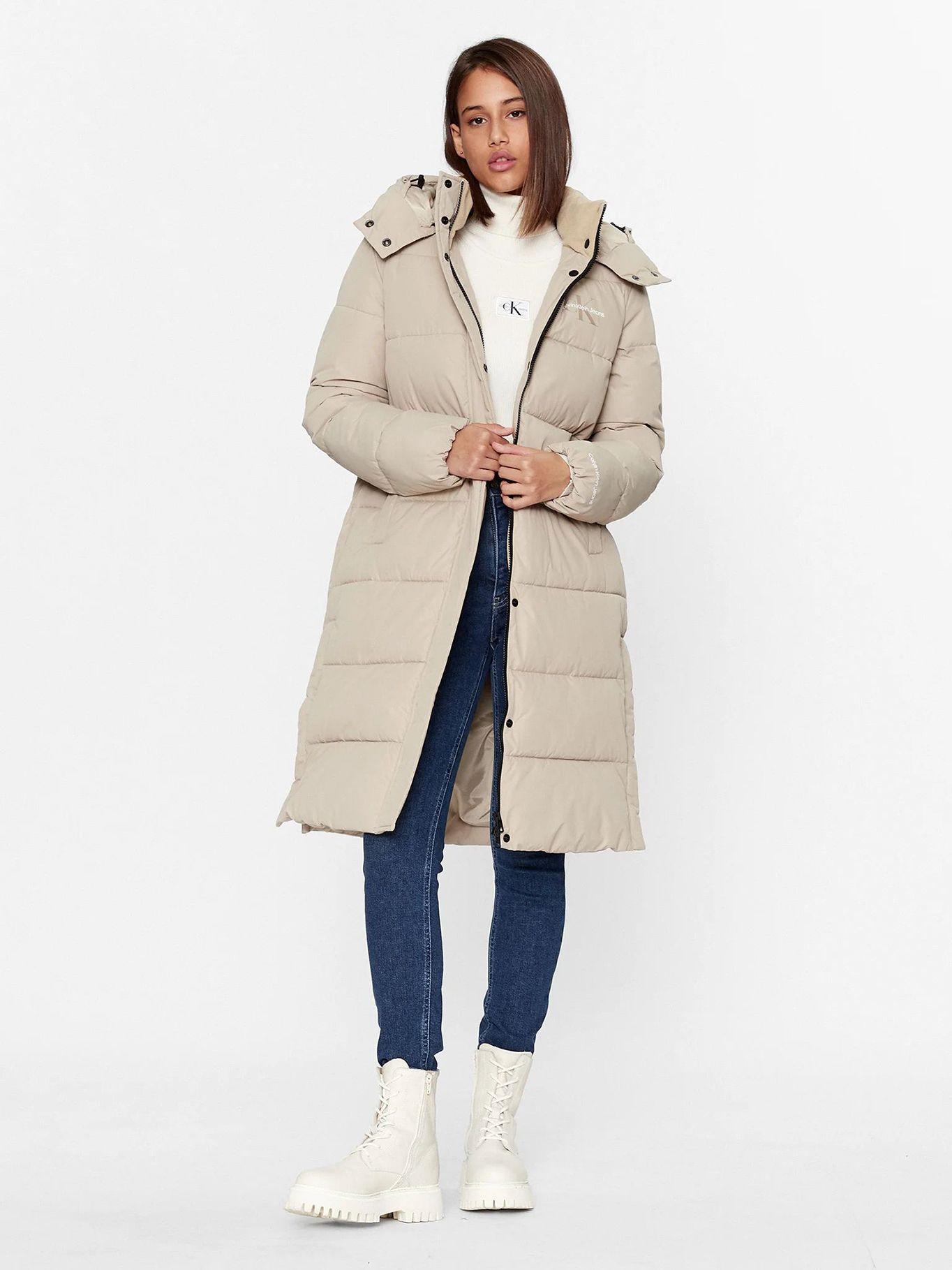 Parka Larga Monologo Non Down Beige-1
