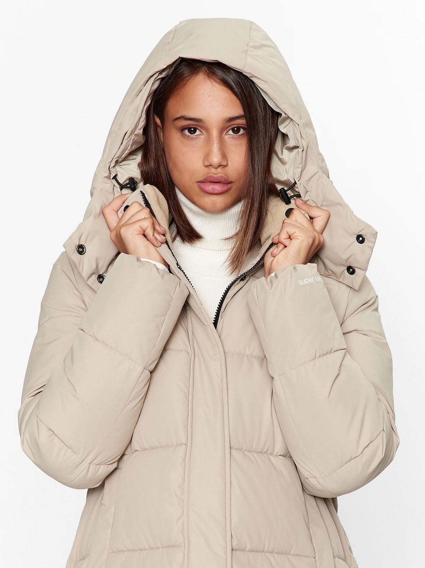 Parka Larga Monologo Non Down Beige-4