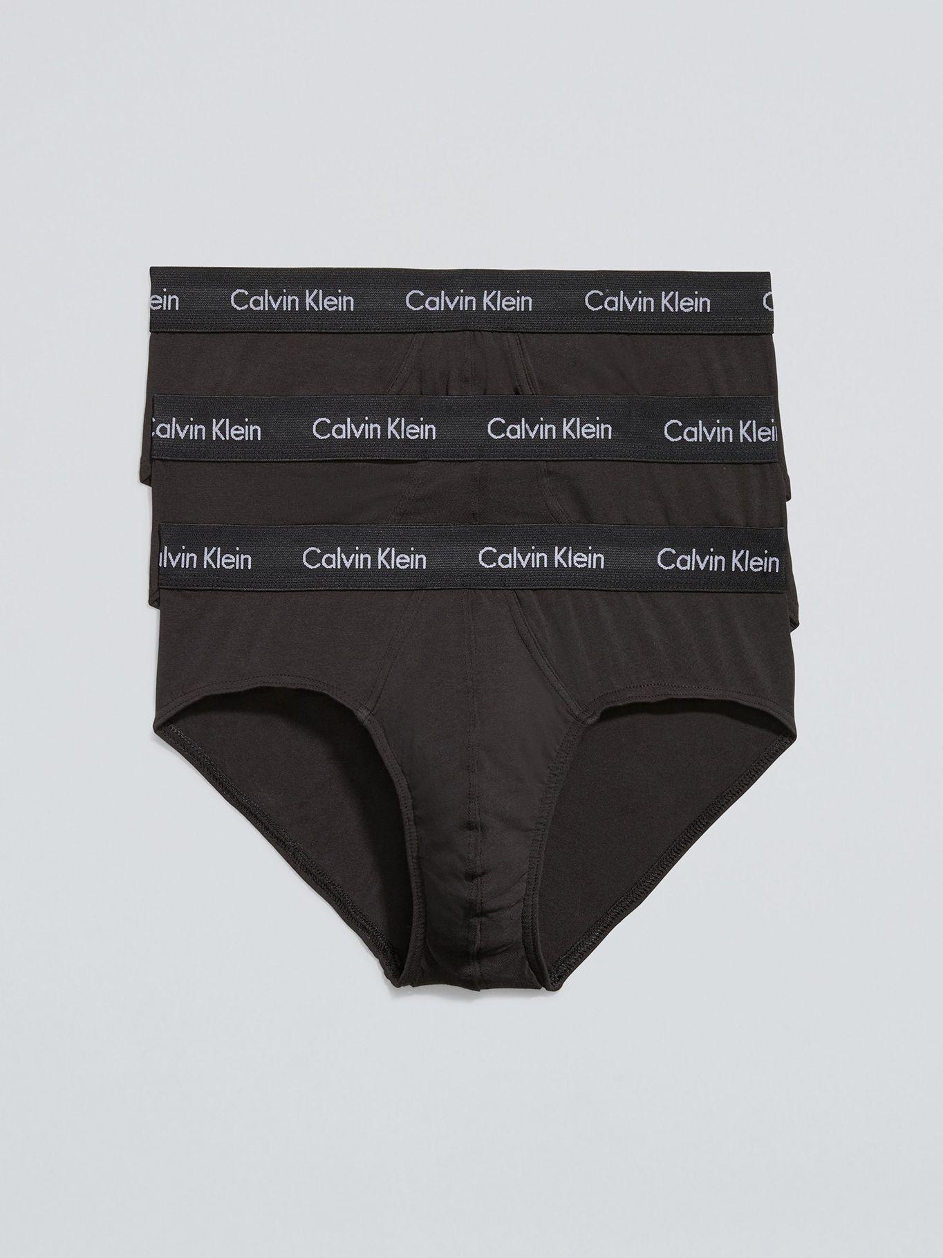 Pack 3 Slips New Cotton Stretch 001 Negro Calvin Klein-0