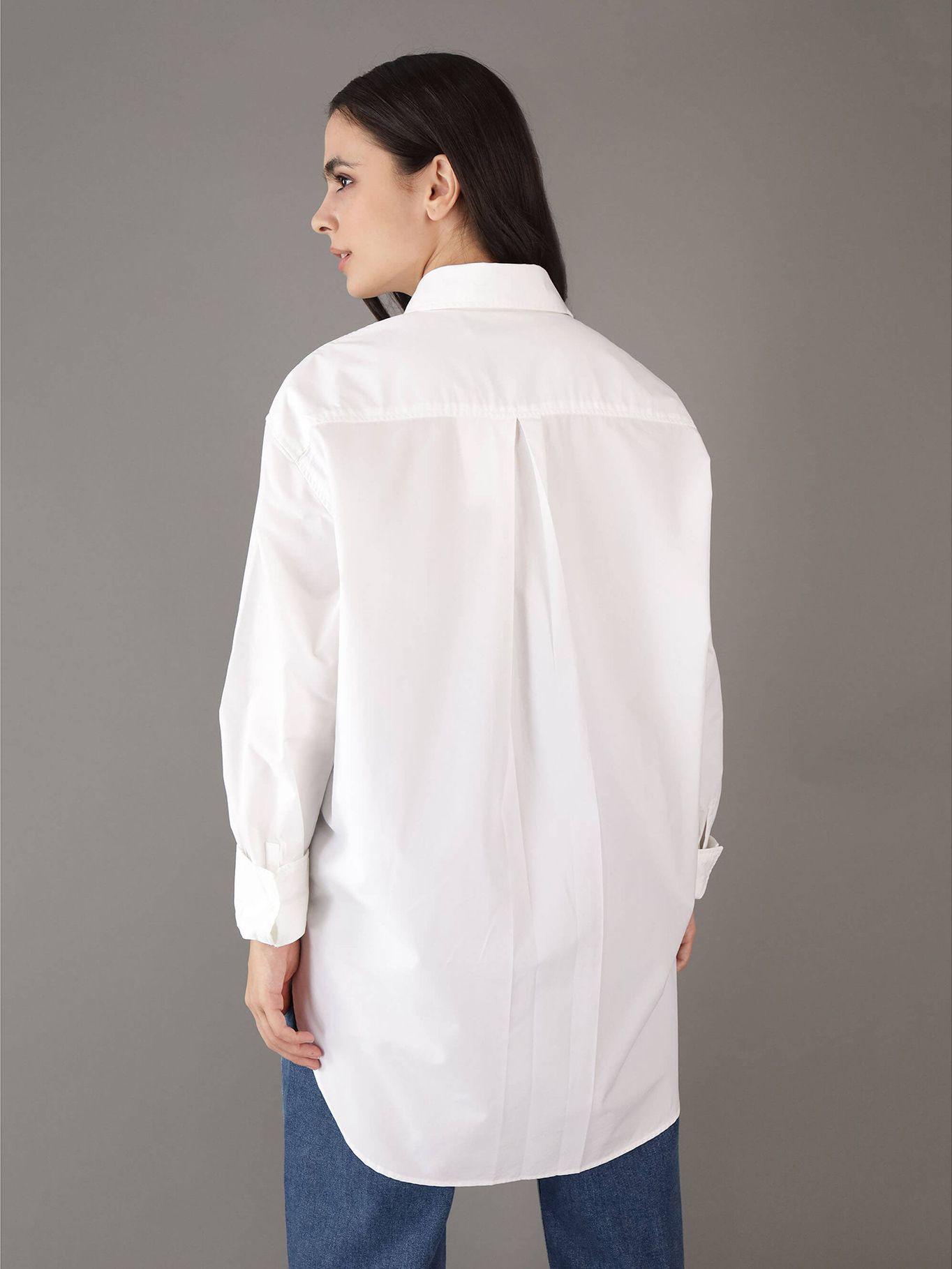Camisa Long Cotton Utility Blanco Calvin Klein-2