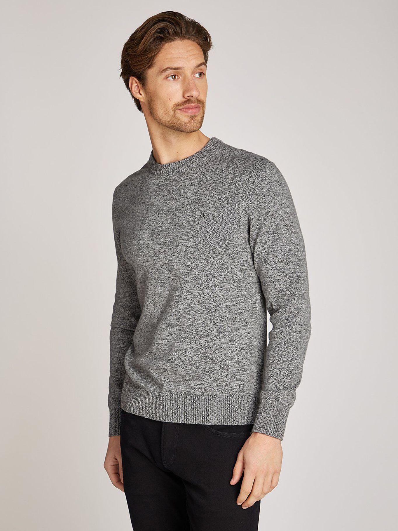 Sweater Mouline Cn Sweater Gris Calvin Klein-0
