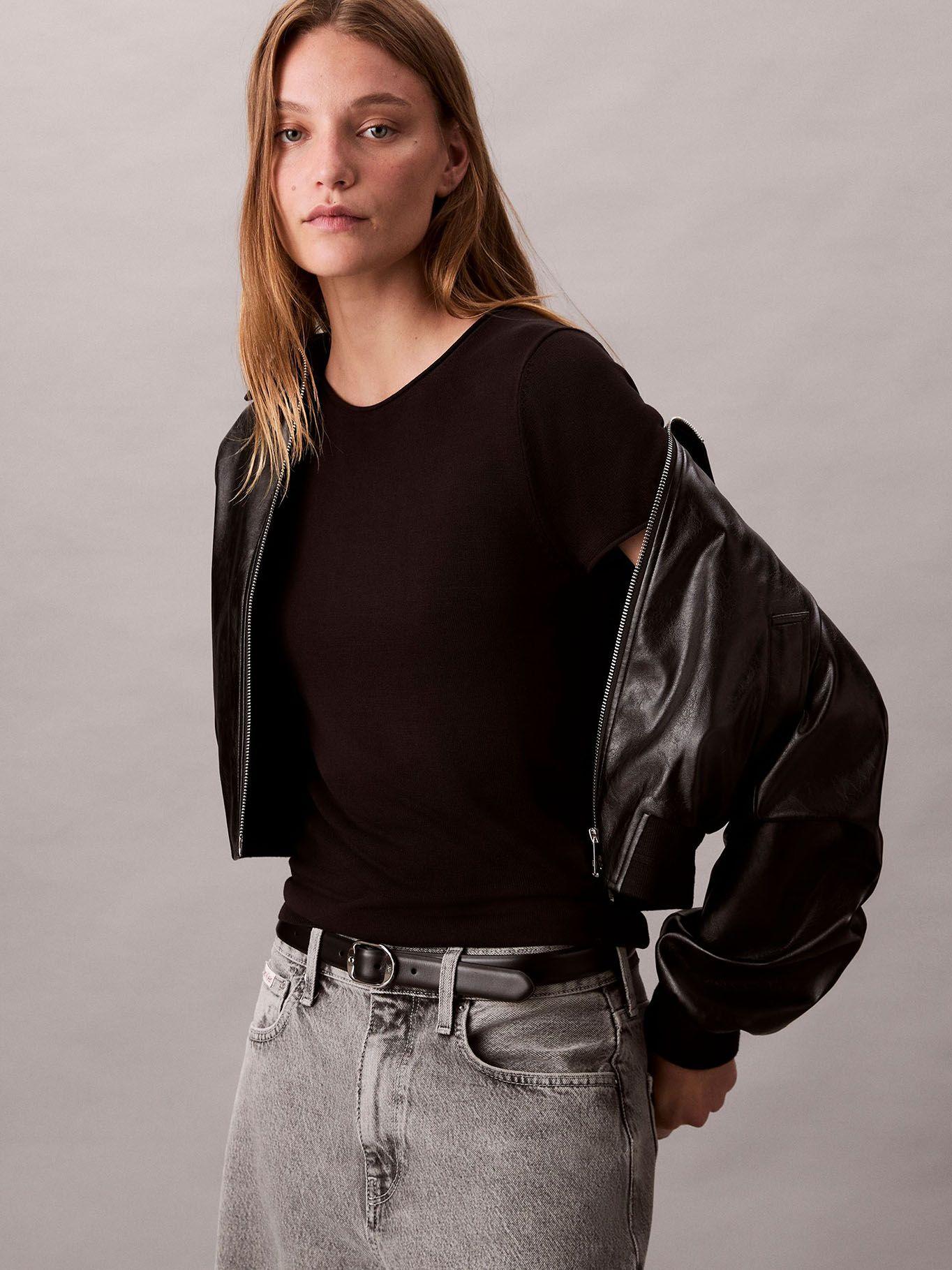 Blusa De Viscosa Negro Calvin Klein-2