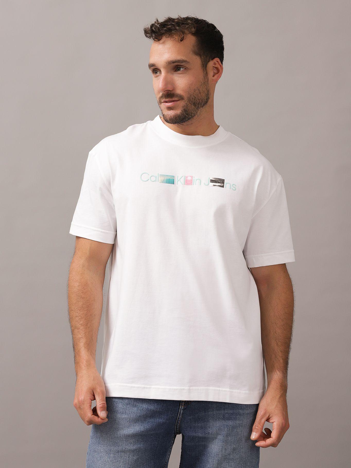 Polera Photoprint Institutional Blanco Calvin Klein-0