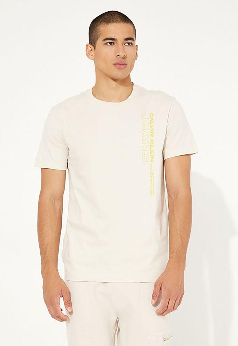 Polera Stacked Logo Beige 532 Calvin Klein-0