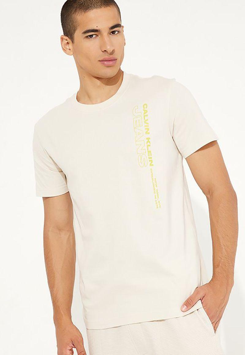 Polera Stacked Logo Beige 532 Calvin Klein-2