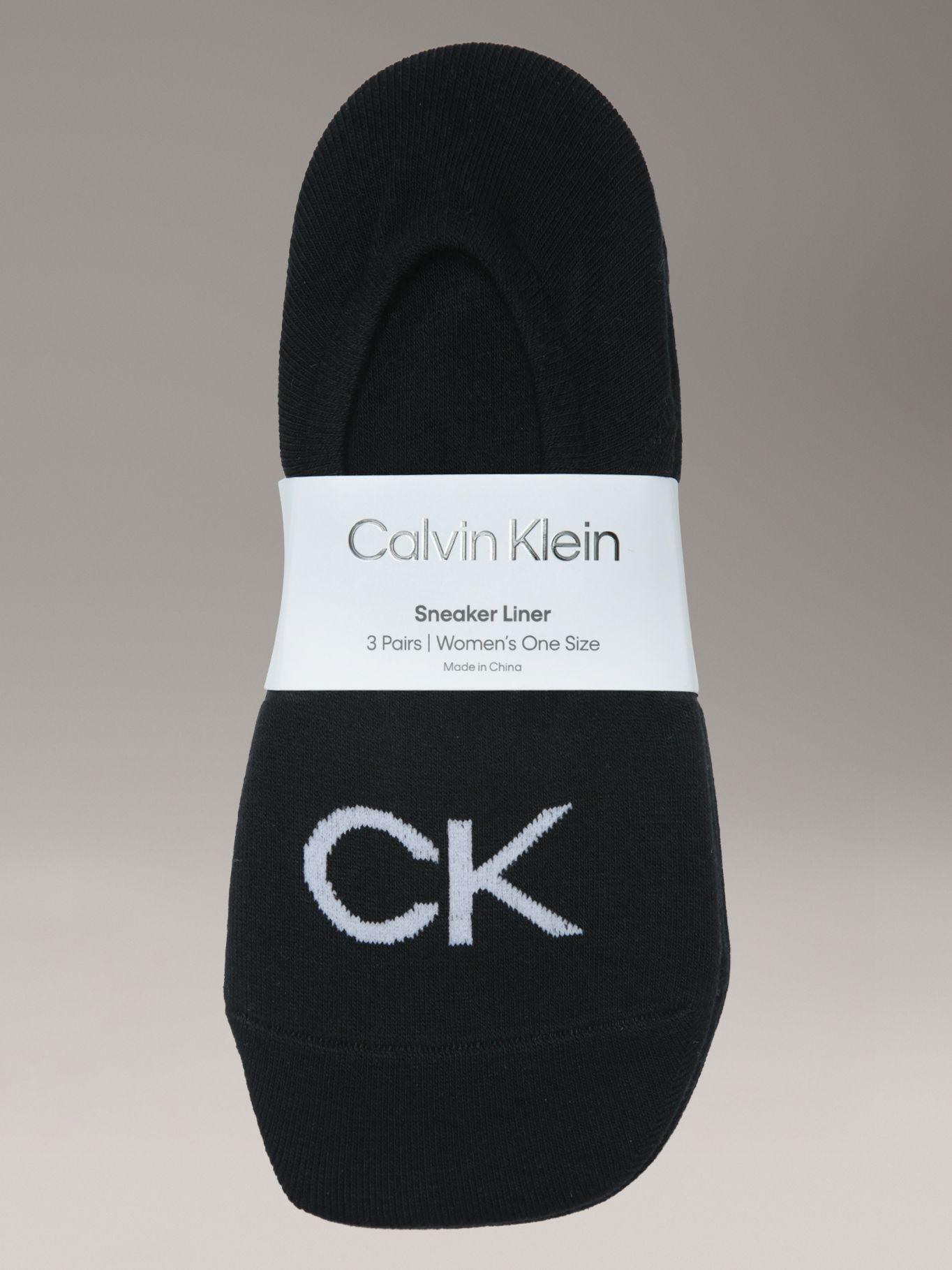 Pack de 3 Calcetines Tipo Liner Negro Calvin Klein-2