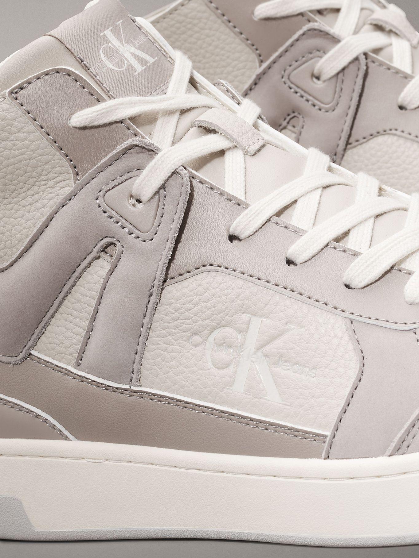 Zapatillas Cuero Basket Cupsole Mid Gris Calvin Klein-6