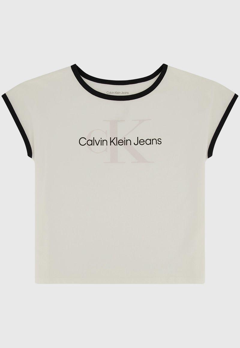 Polera Niña Monogram Blanco Calvin Klein-0