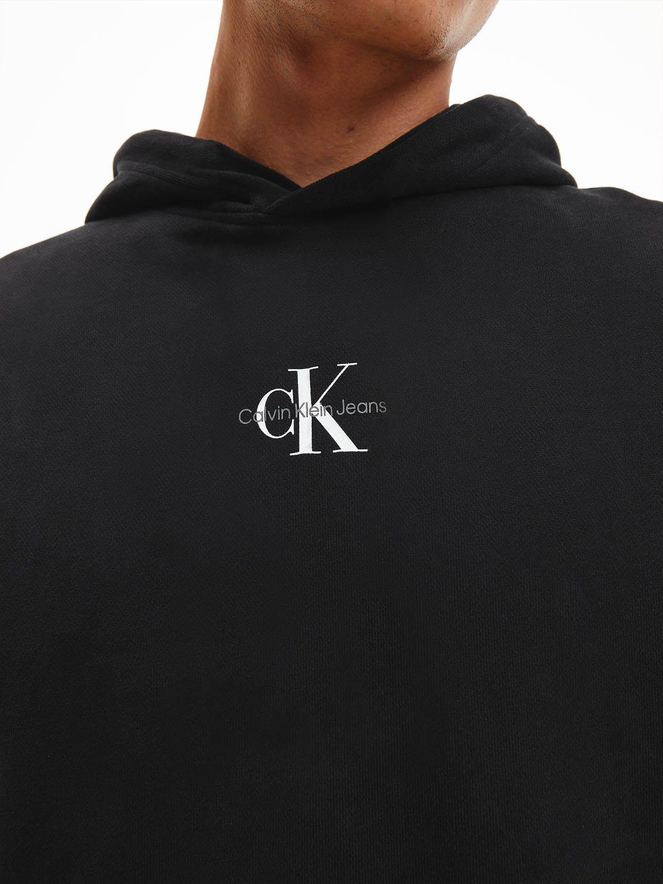 Sudadera con Capucha y logo en el pecho Negro Calvin Klein-3