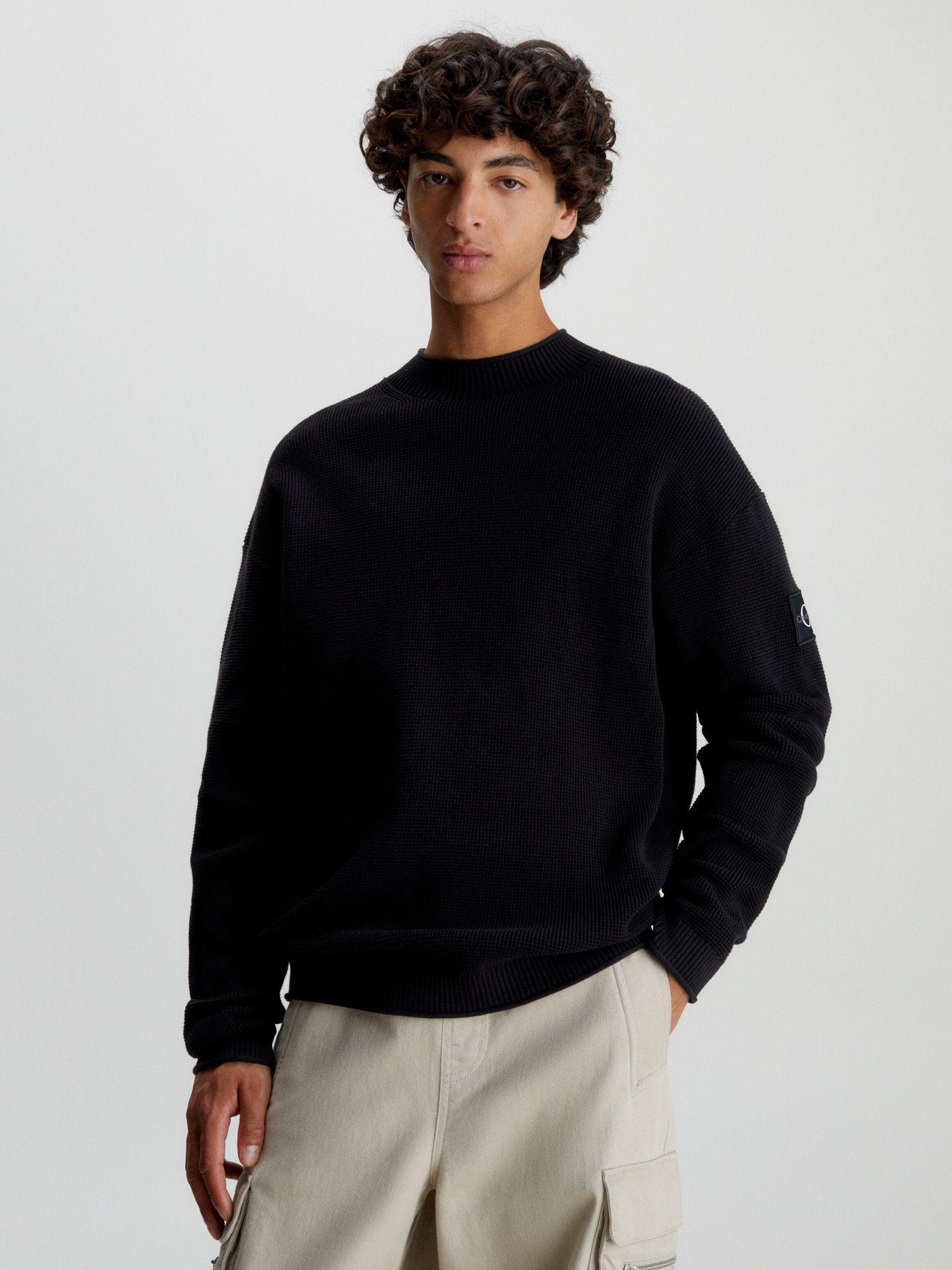 Sweater Badge Relaxed Negro Calvin Klein-0