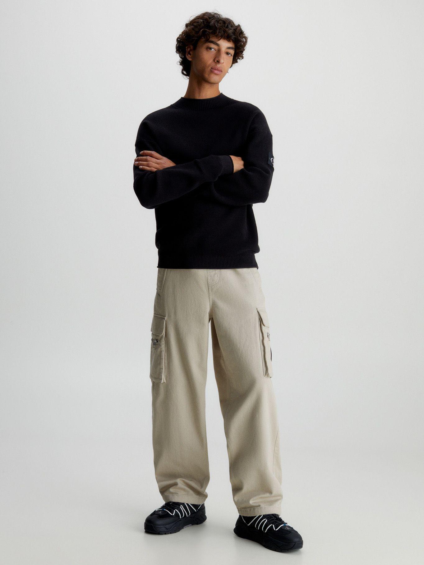 Sweater Badge Relaxed Negro Calvin Klein-1