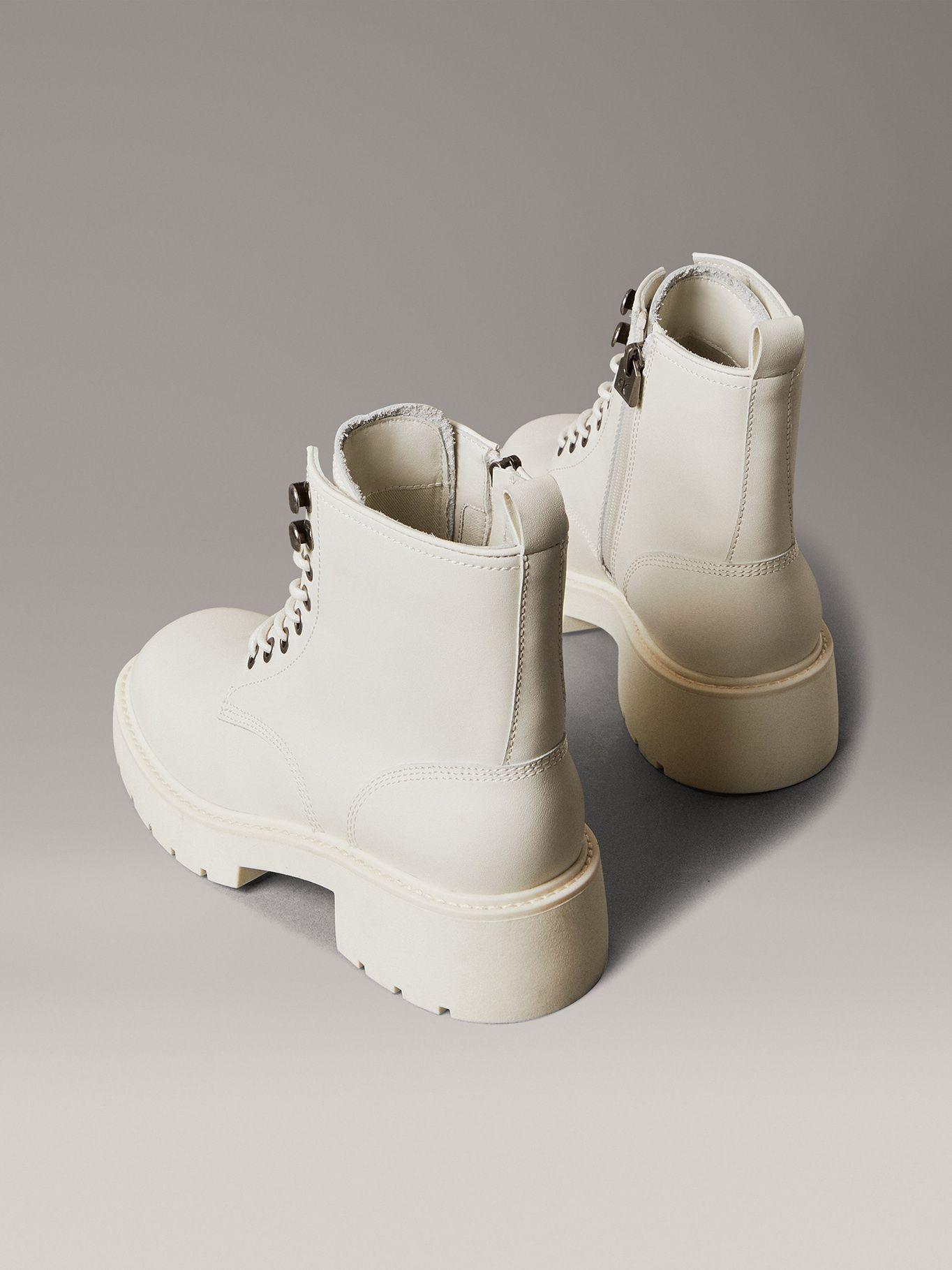 Botas Chunky de Cuero Blanco Calvin Klein-1