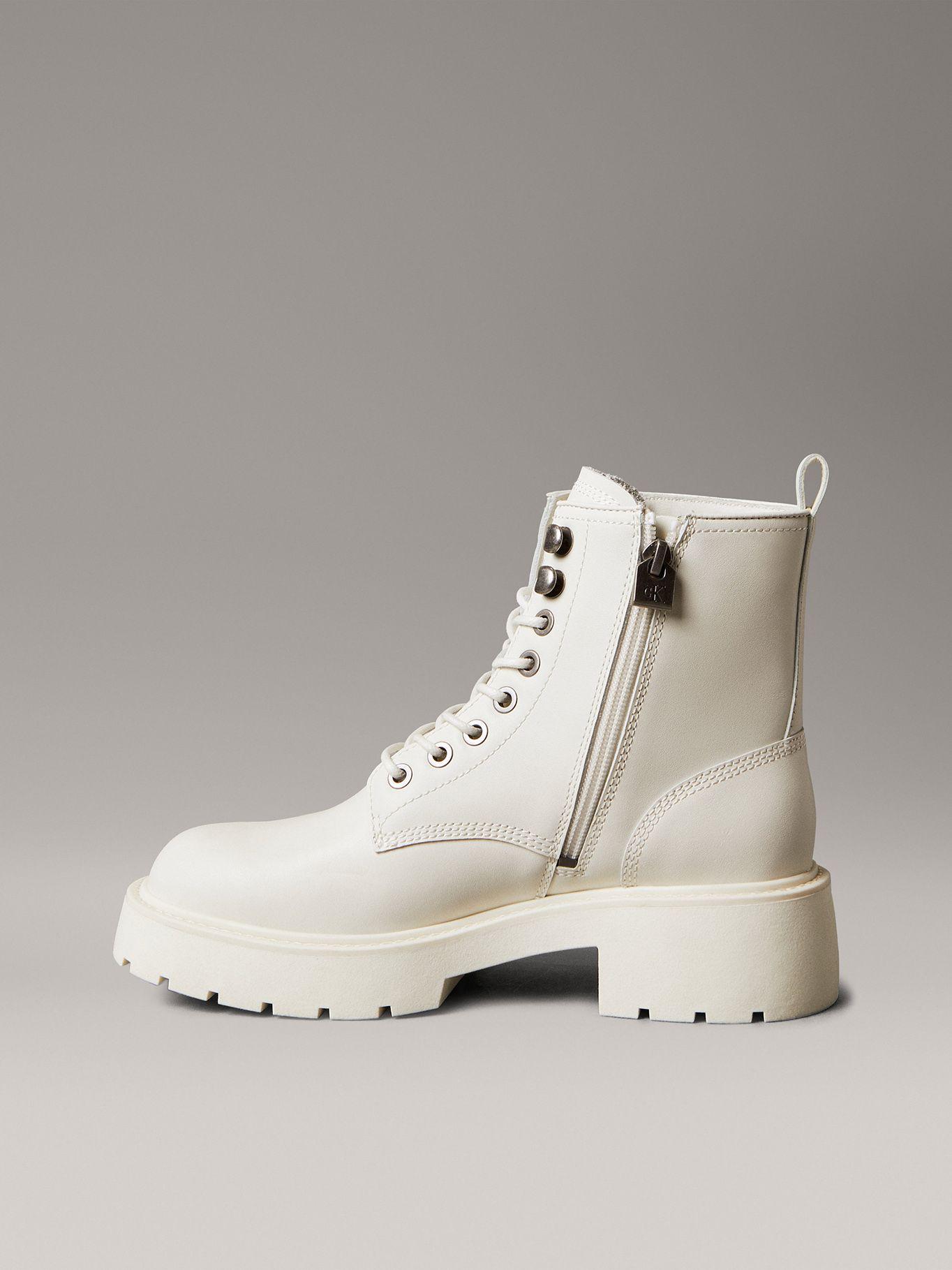 Botas Chunky de Cuero Blanco Calvin Klein-5