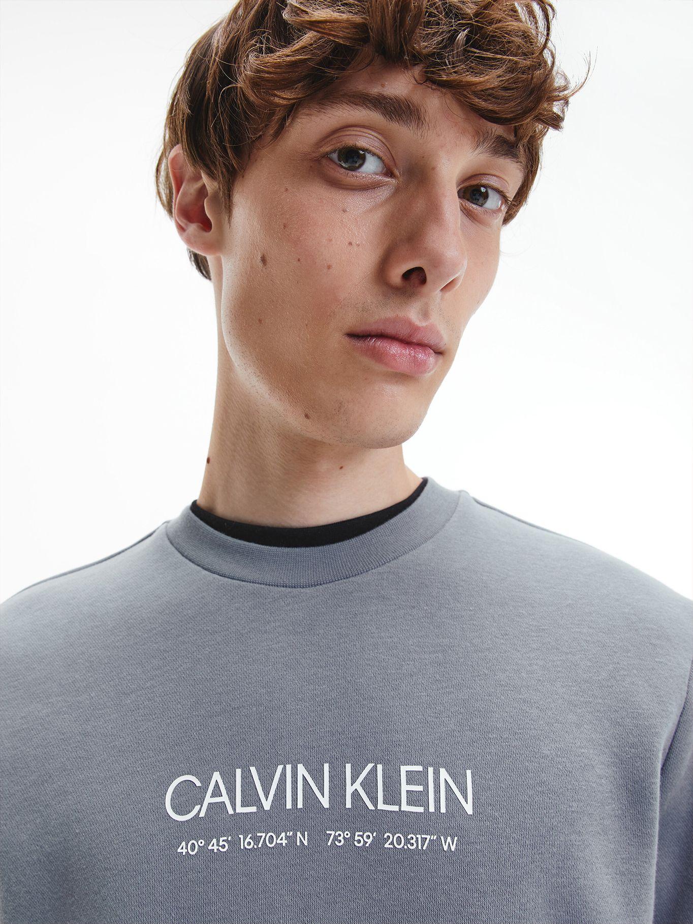 Polerón Logo Coordinates Gris Calvin Klein-3