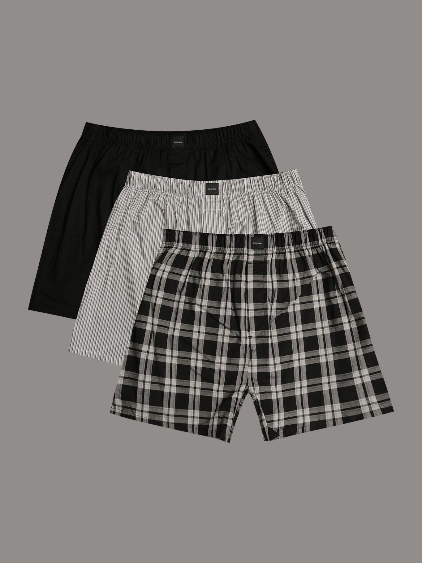 Pack 3 Bóxers Algodón Classics Multicolor Calvin Klein-0