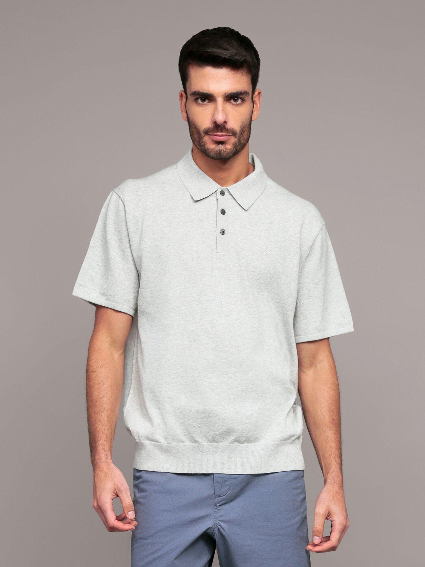 Sweater polo hallmark Gris Calvin Klein-0