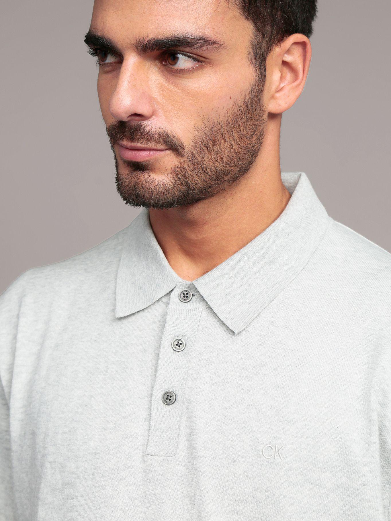 Sweater polo hallmark Gris Calvin Klein-4