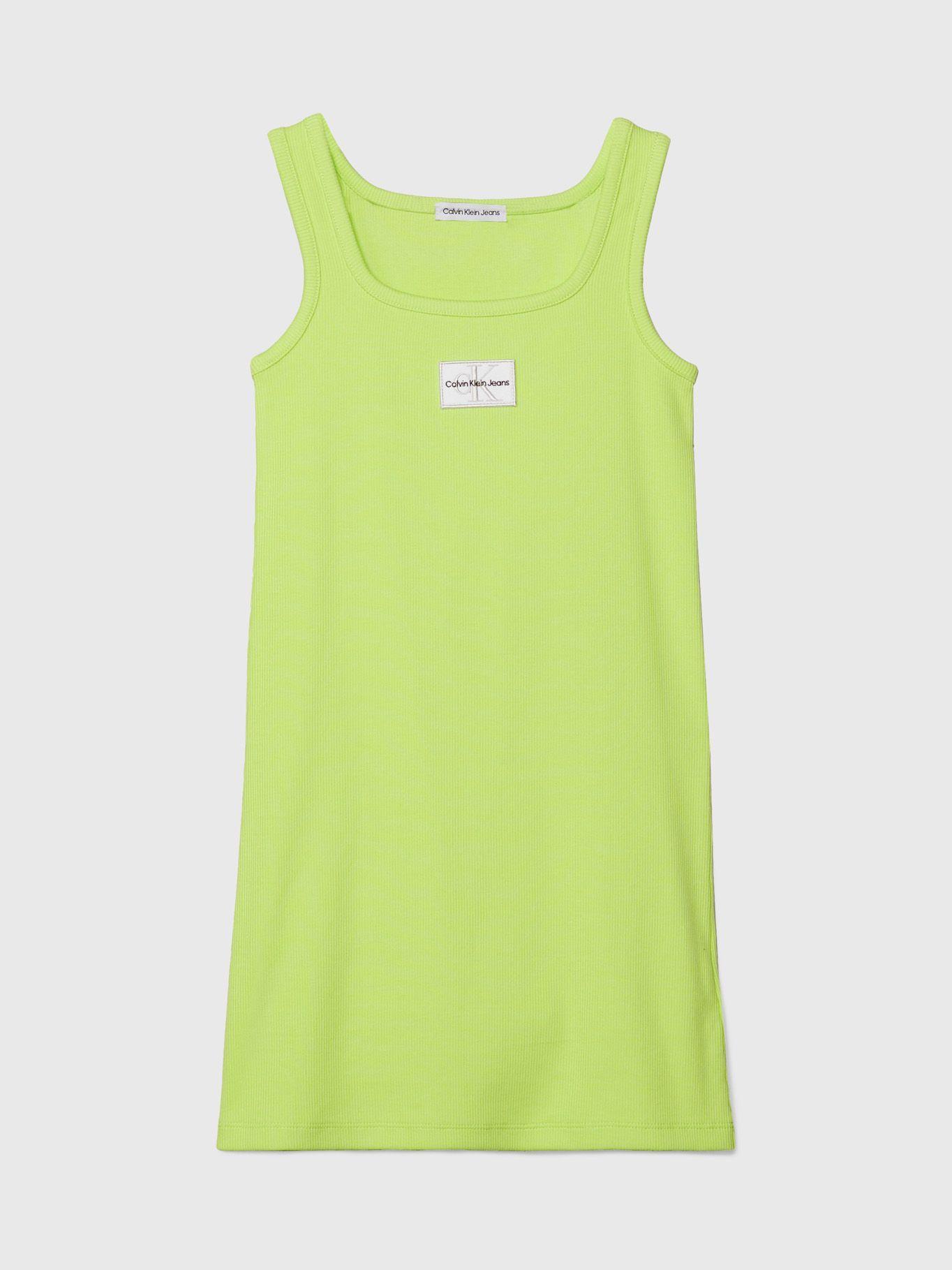 Vestido Niña Rib Bagde Verde Calvin Klein-4