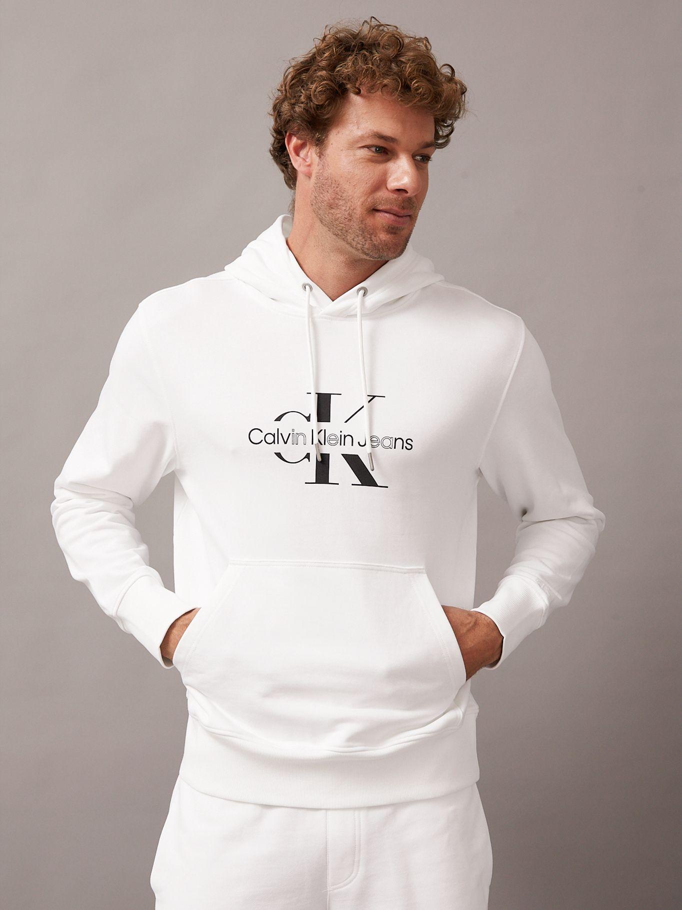 Polerón Gorro Disrupted Outline Blanco Calvin Klein-0