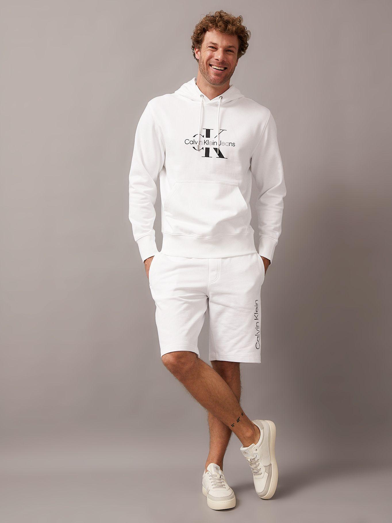 Polerón Gorro Disrupted Outline Blanco Calvin Klein-1