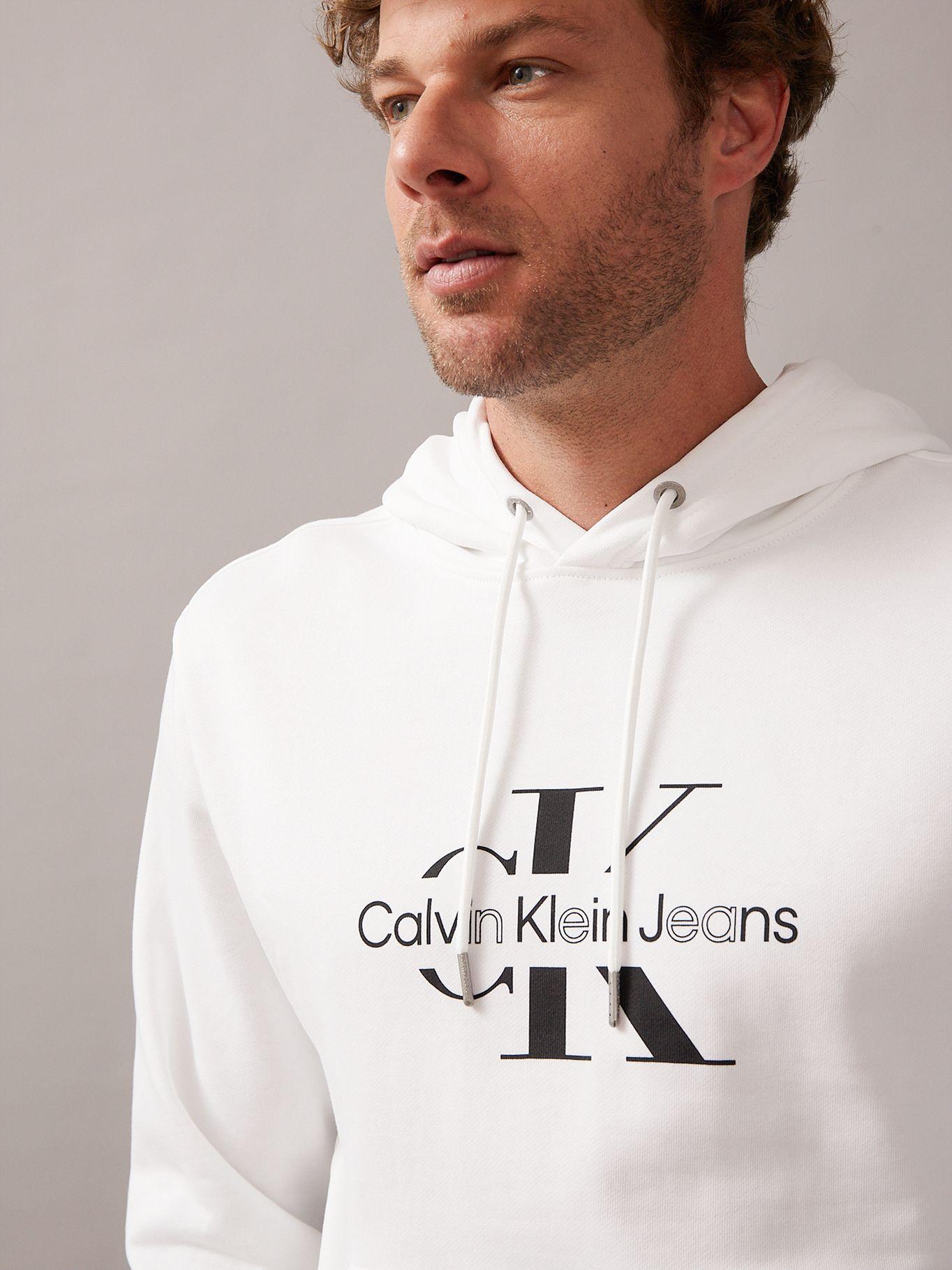 Polerón Gorro Disrupted Outline Blanco Calvin Klein-3