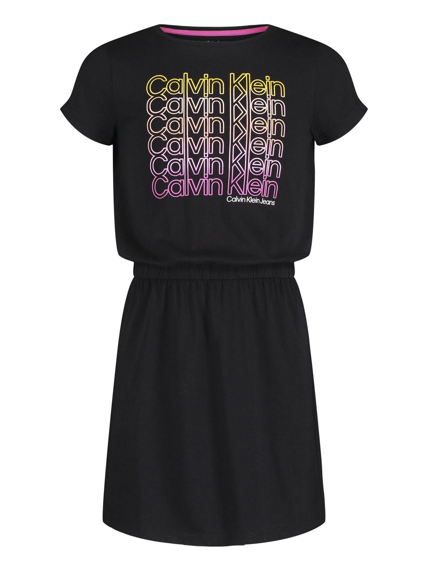 Vestido Niña Stacked Negro Calvin Klein-0