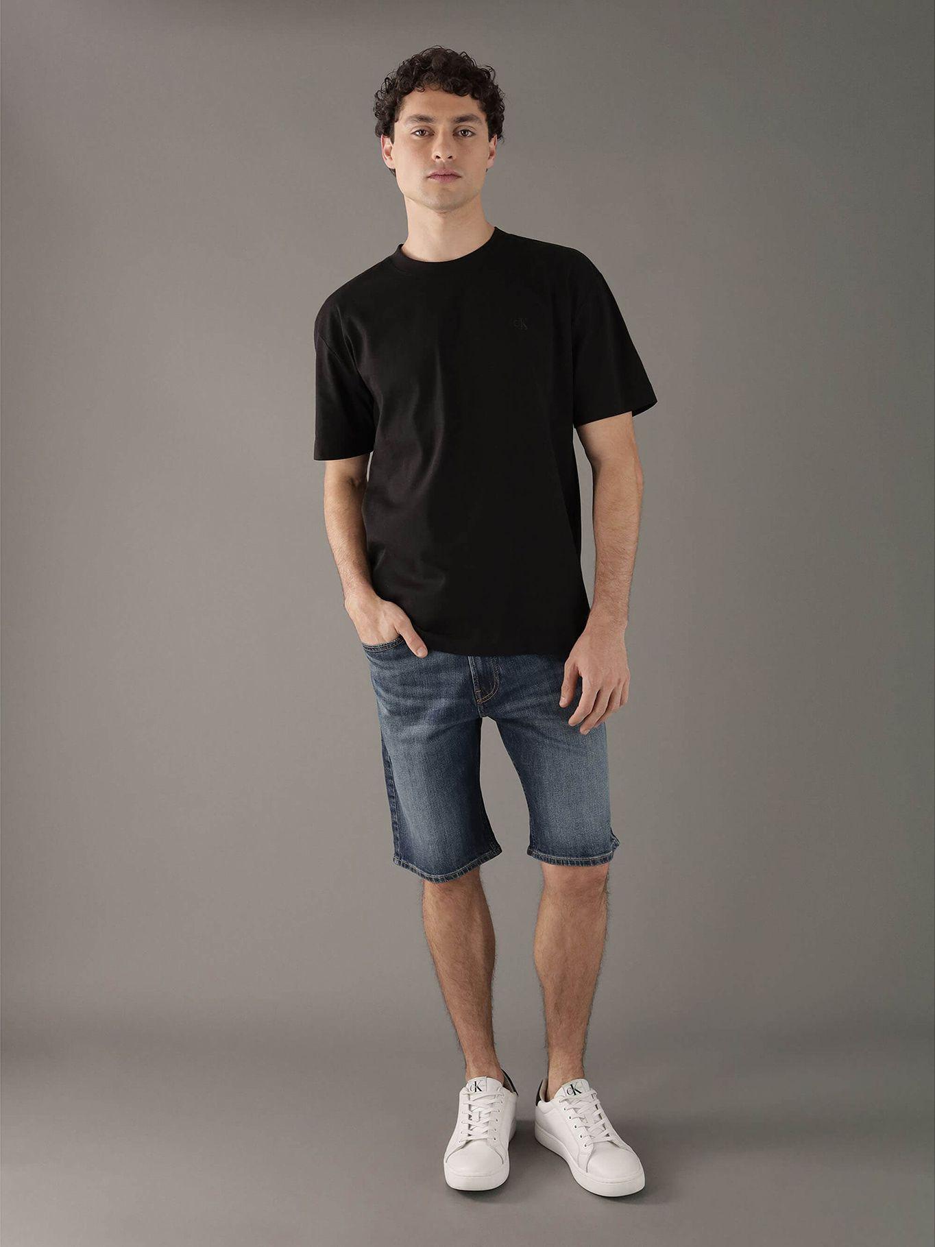 Polera suave con monograma en capas Negro Calvin Klein-1