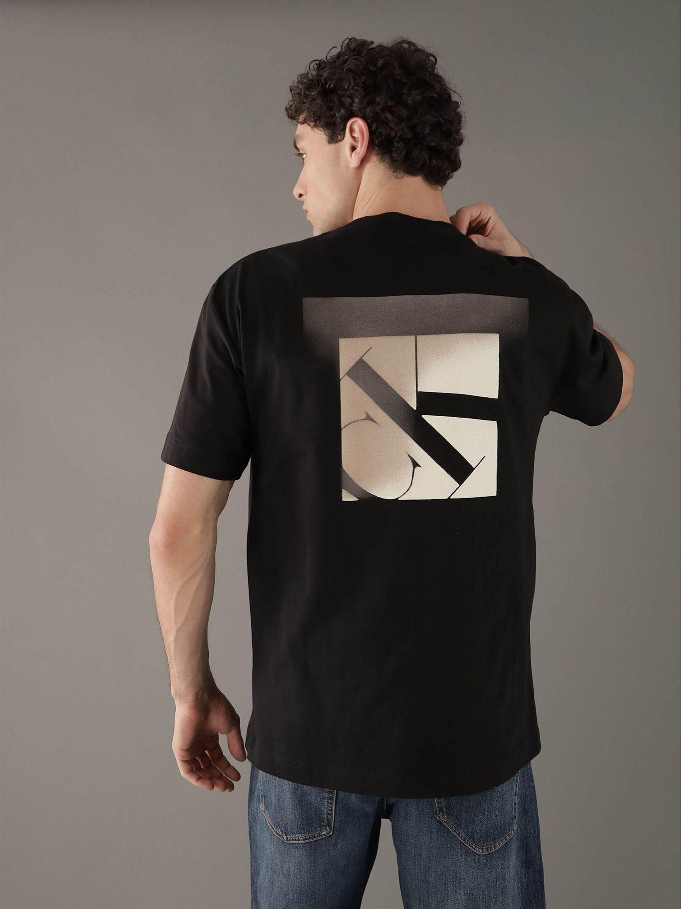 Polera suave con monograma en capas Negro Calvin Klein-2