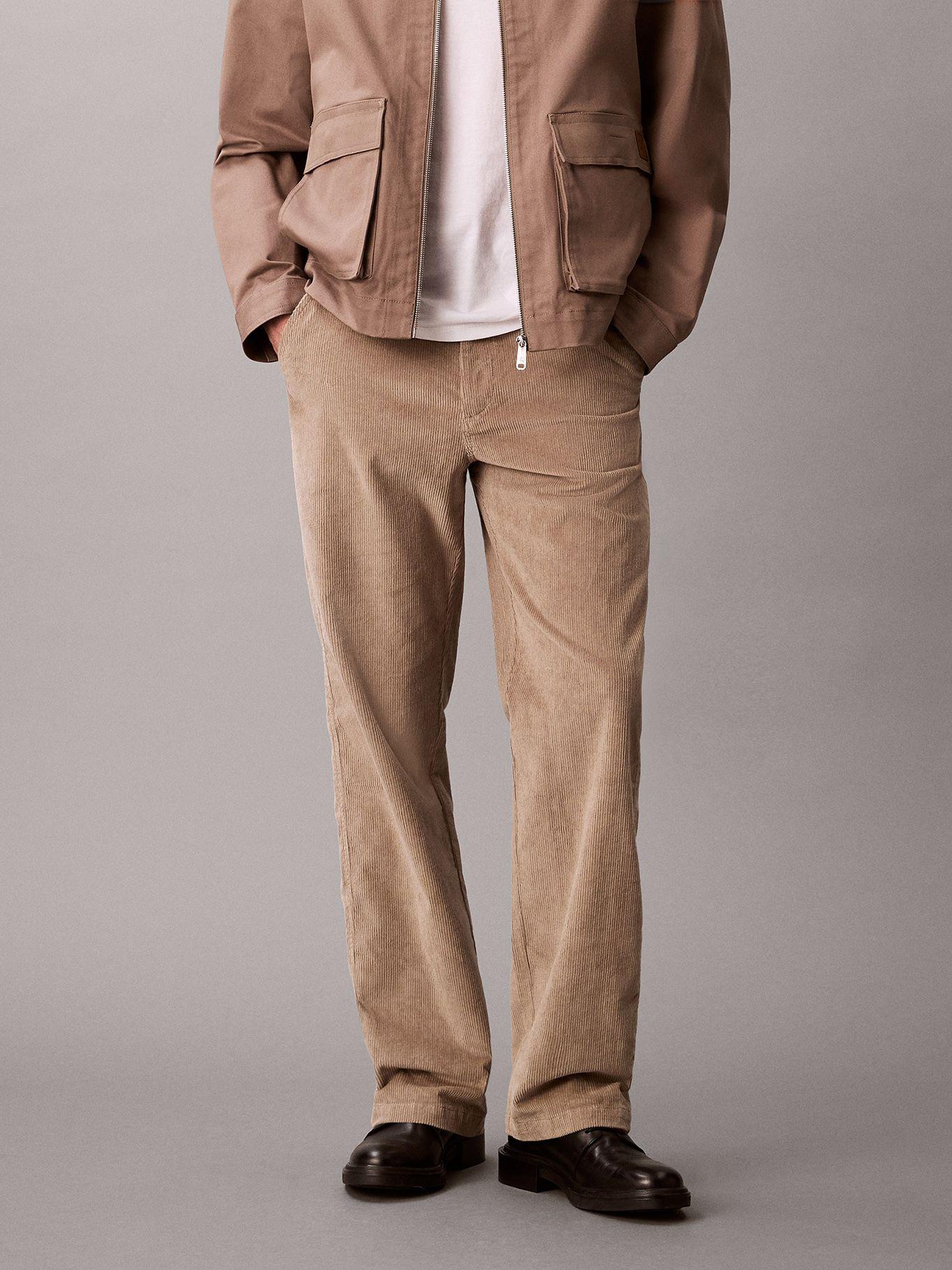 Pantalón Recto de Pana Estilo 90S Beige Calvin Klein-1