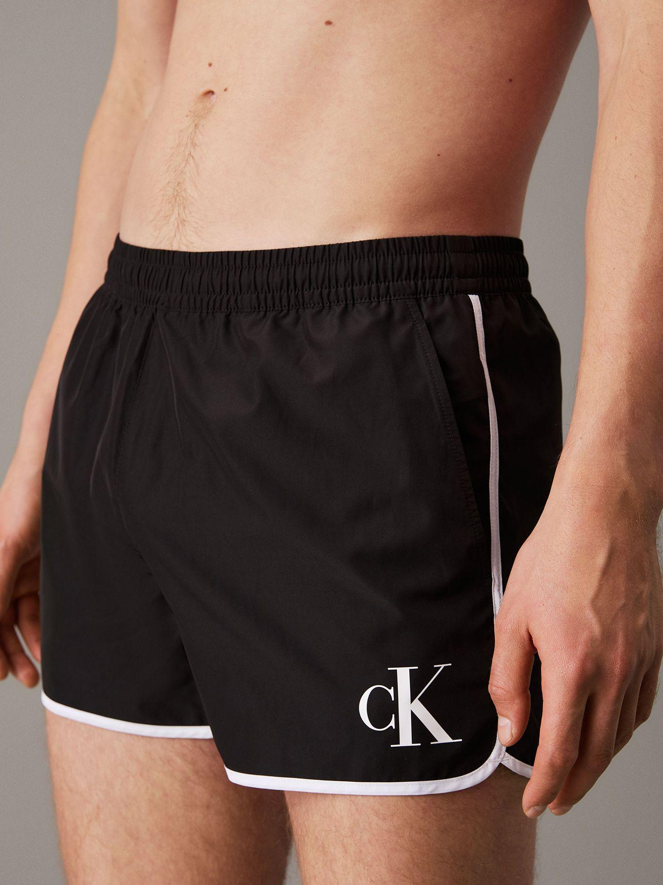 Traje Baño Corto Ck Monogram Negro Calvin Klein-3