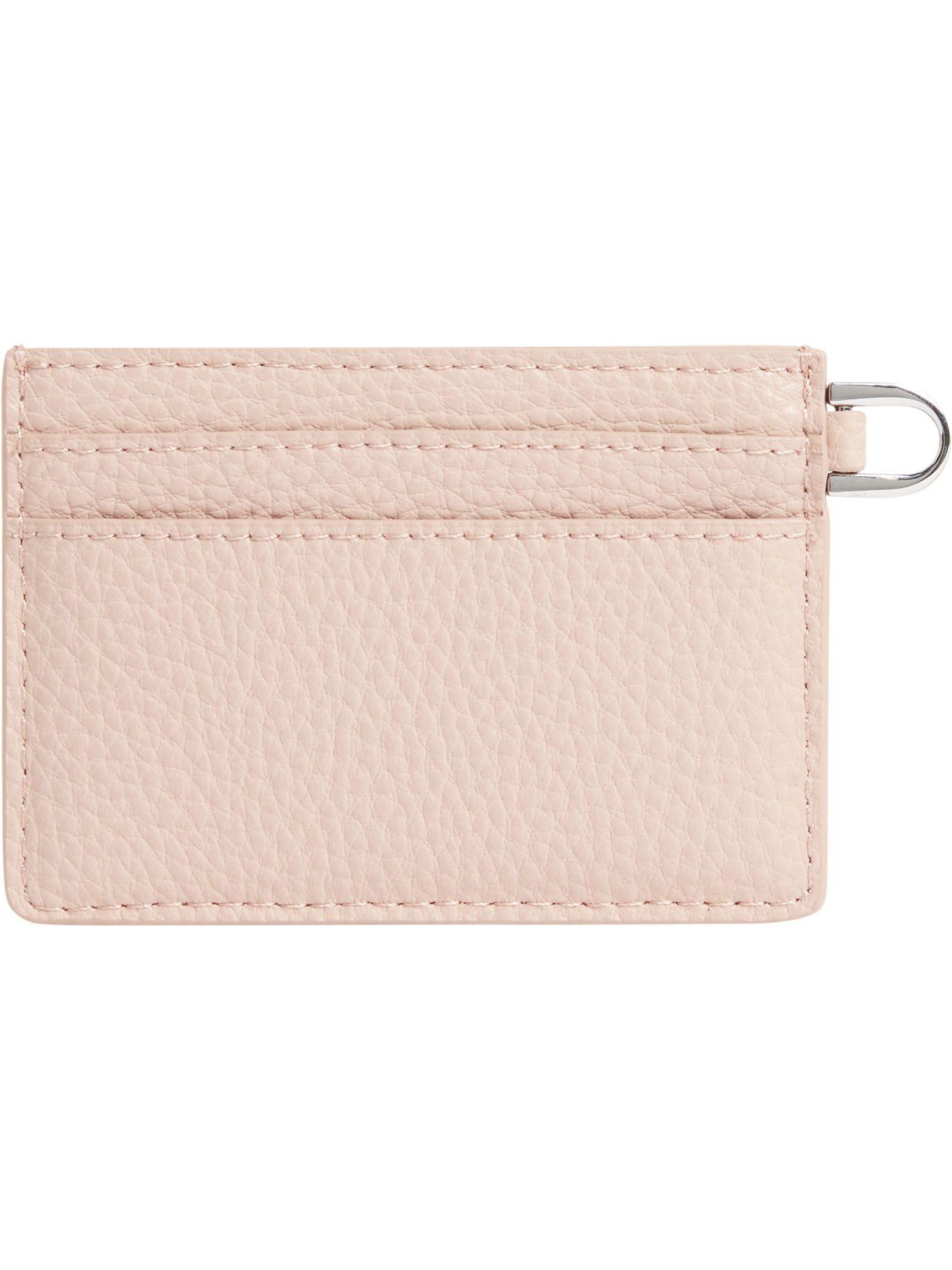Tarjetero con logo de metal Rosado Calvin Klein-1