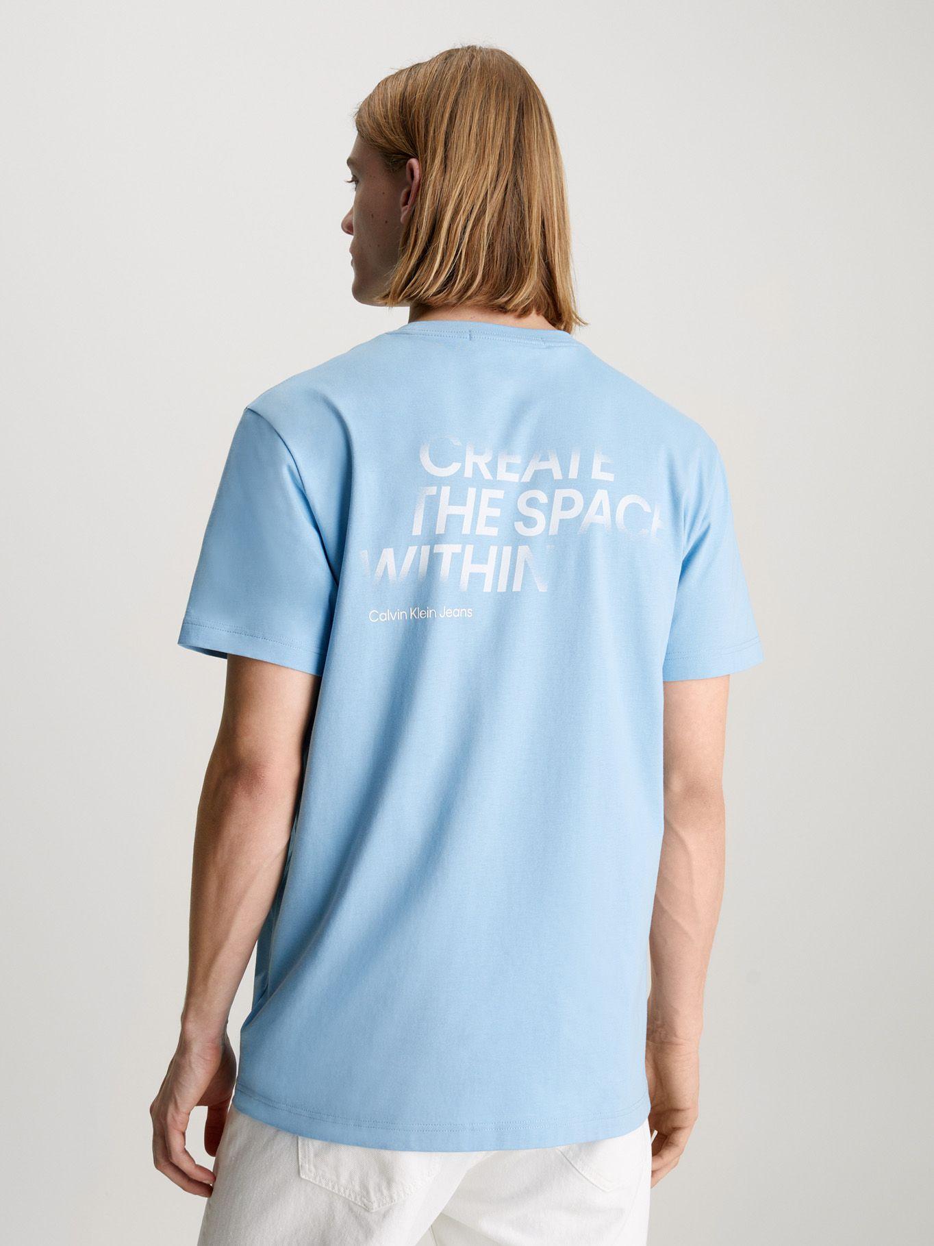 Polera Slogan Azul Calvin Klein-2