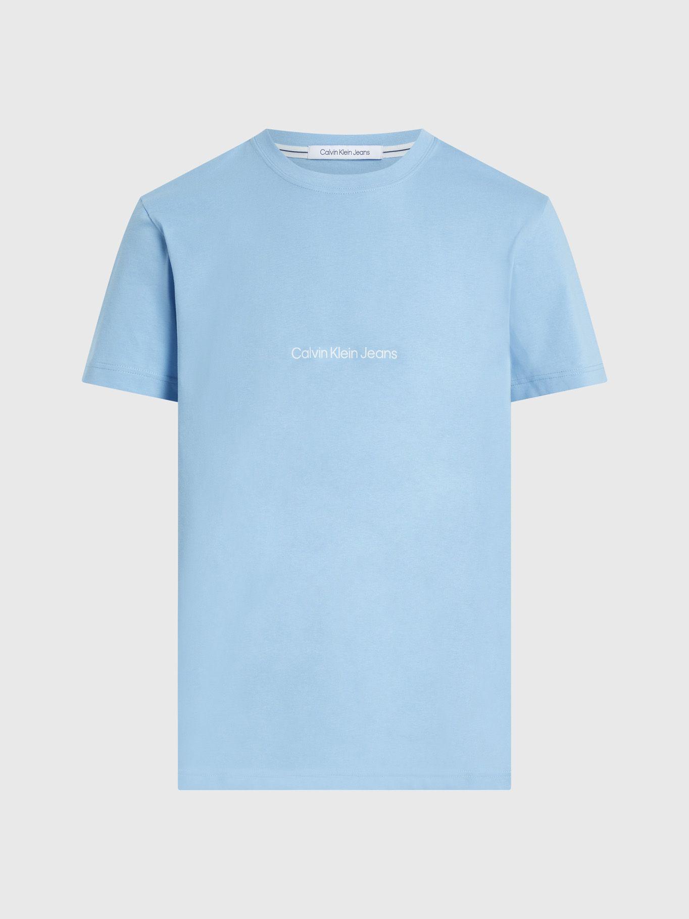 Polera Slogan Azul Calvin Klein-4