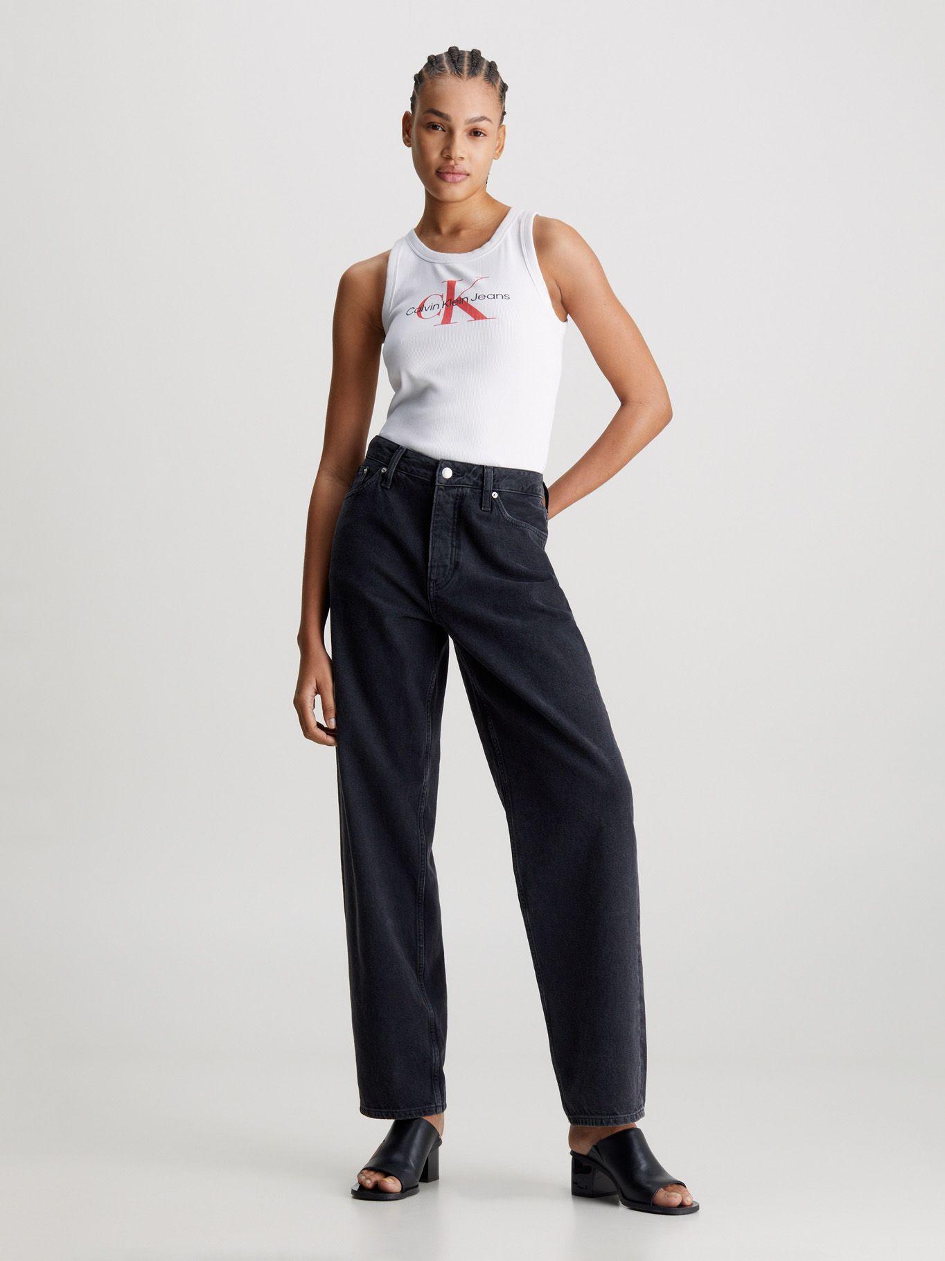 Polera Archival Monologo Rib Tank Blanco Calvin Klein-1