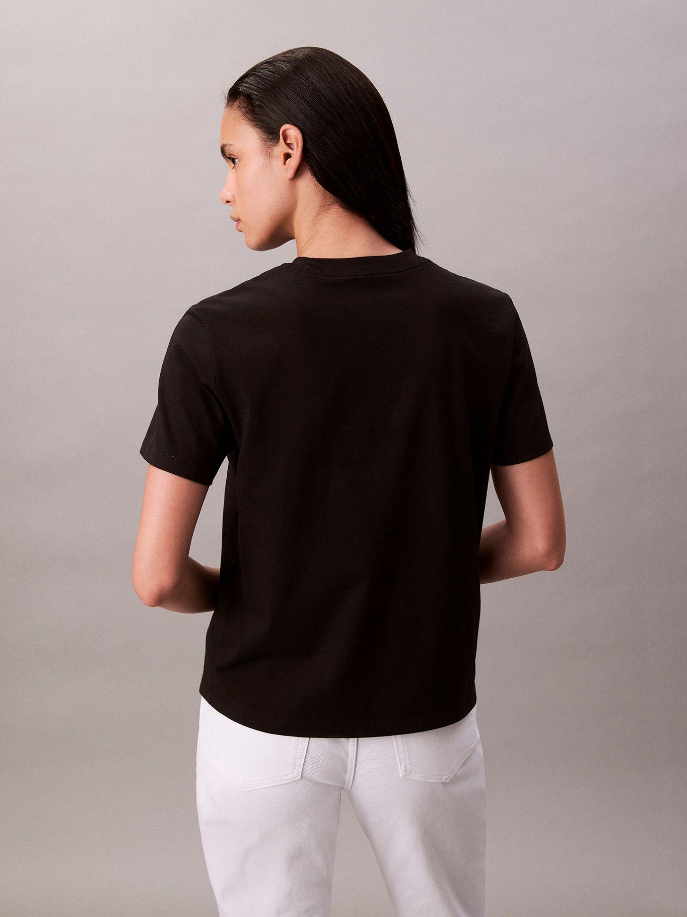 Polera Clásica- Monograma Estampado Negro Calvin Klein-2
