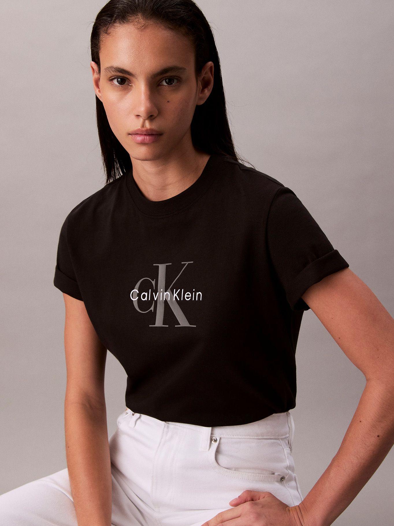 Polera Clásica- Monograma Estampado Negro Calvin Klein-3