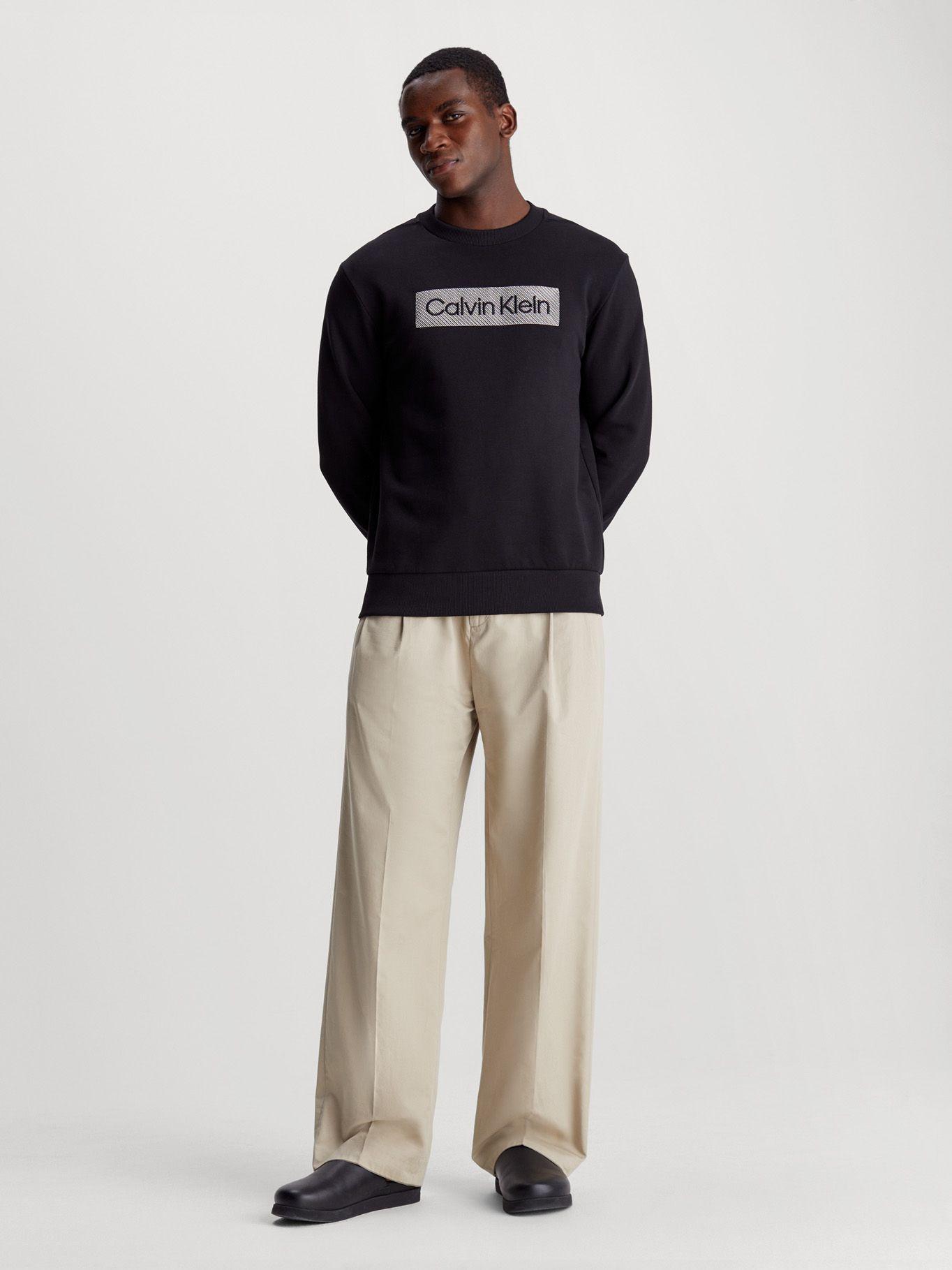 Polerón Textured Embroidery Negro Calvin Klein-1
