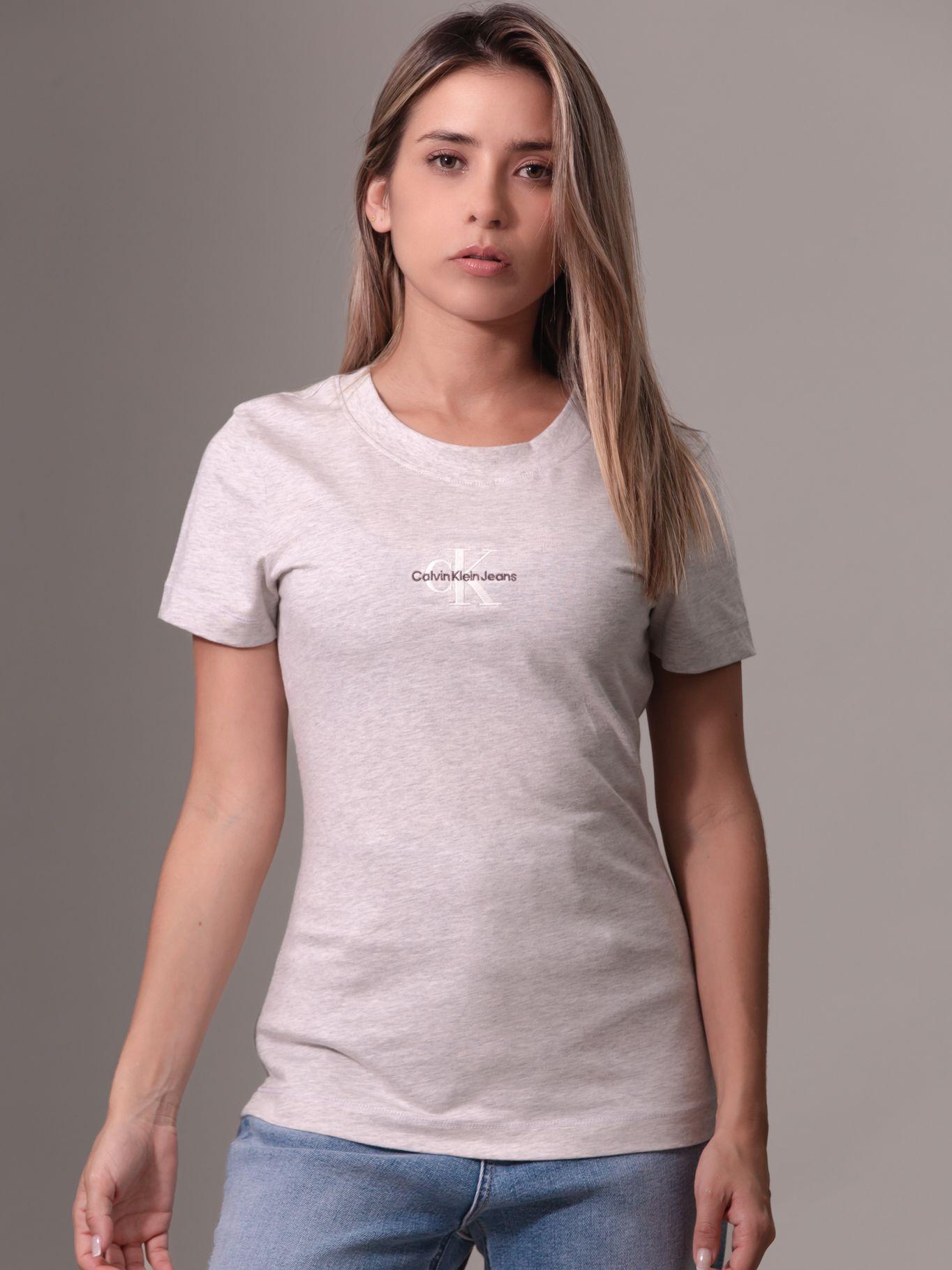 Polera Monologo Slim Gris P6G Calvin Klein-0