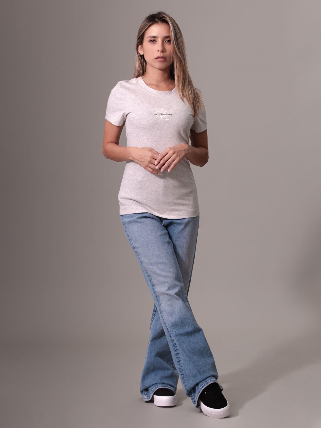 Polera Monologo Slim Gris P6G Calvin Klein-1