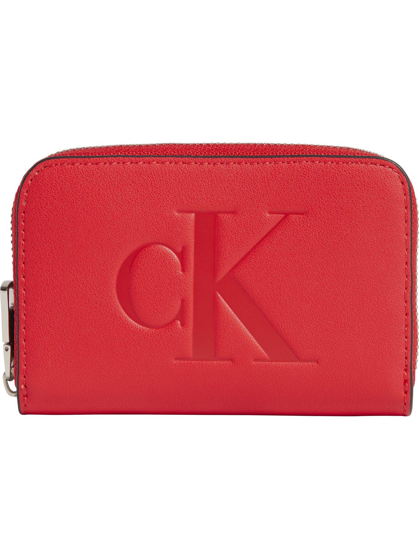 Cartera Sculpted Zip Around Rojo Calvin Klein-0
