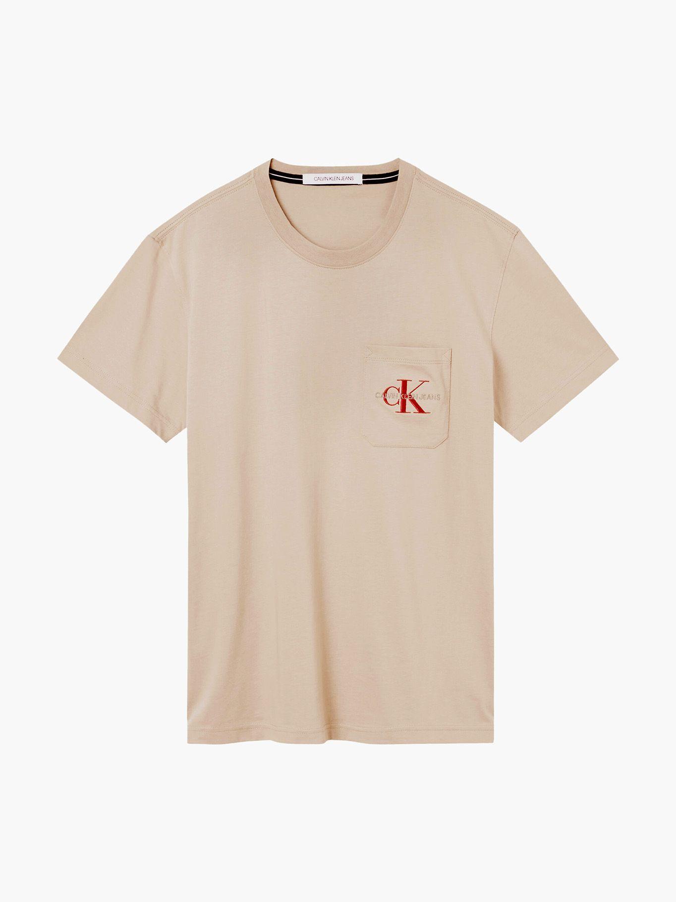 Polera Embroidery Pocket Beige Calvin Klein-4