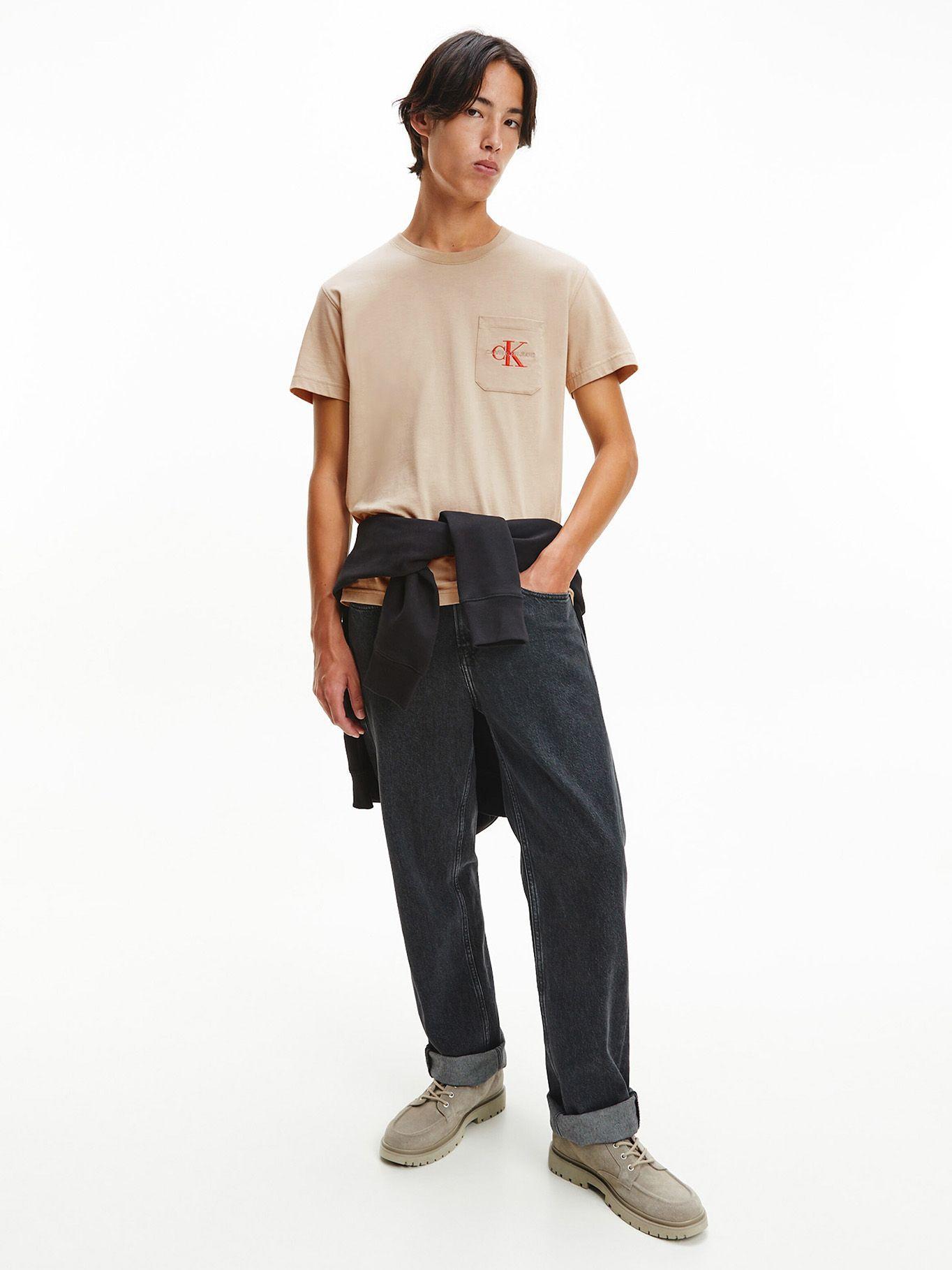 Polera Embroidery Pocket Beige Calvin Klein-1