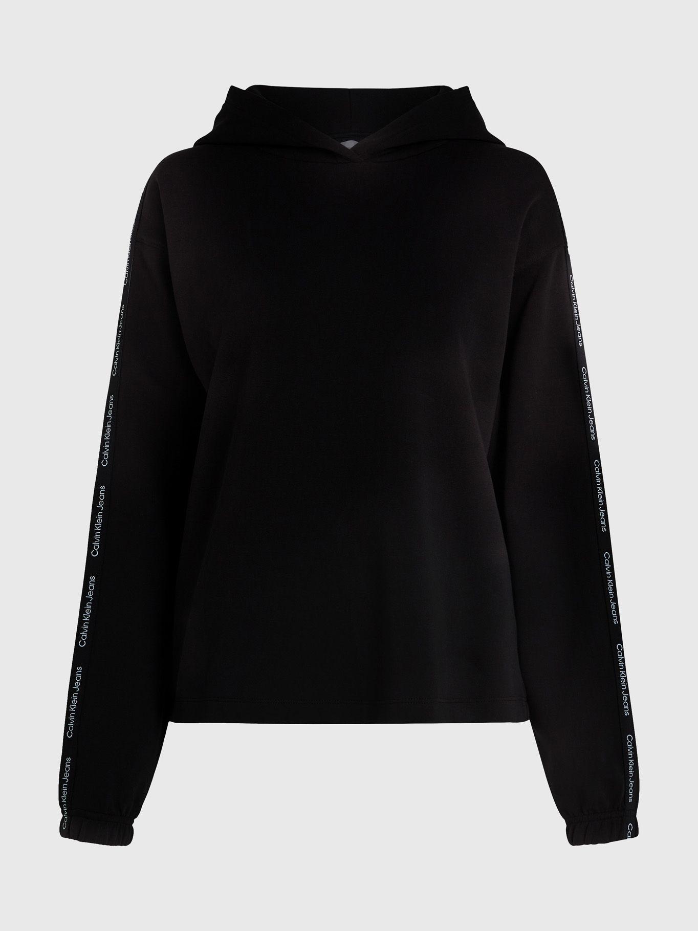 Polerón con Gorro Logo Elastic Negro Calvin Klein-4