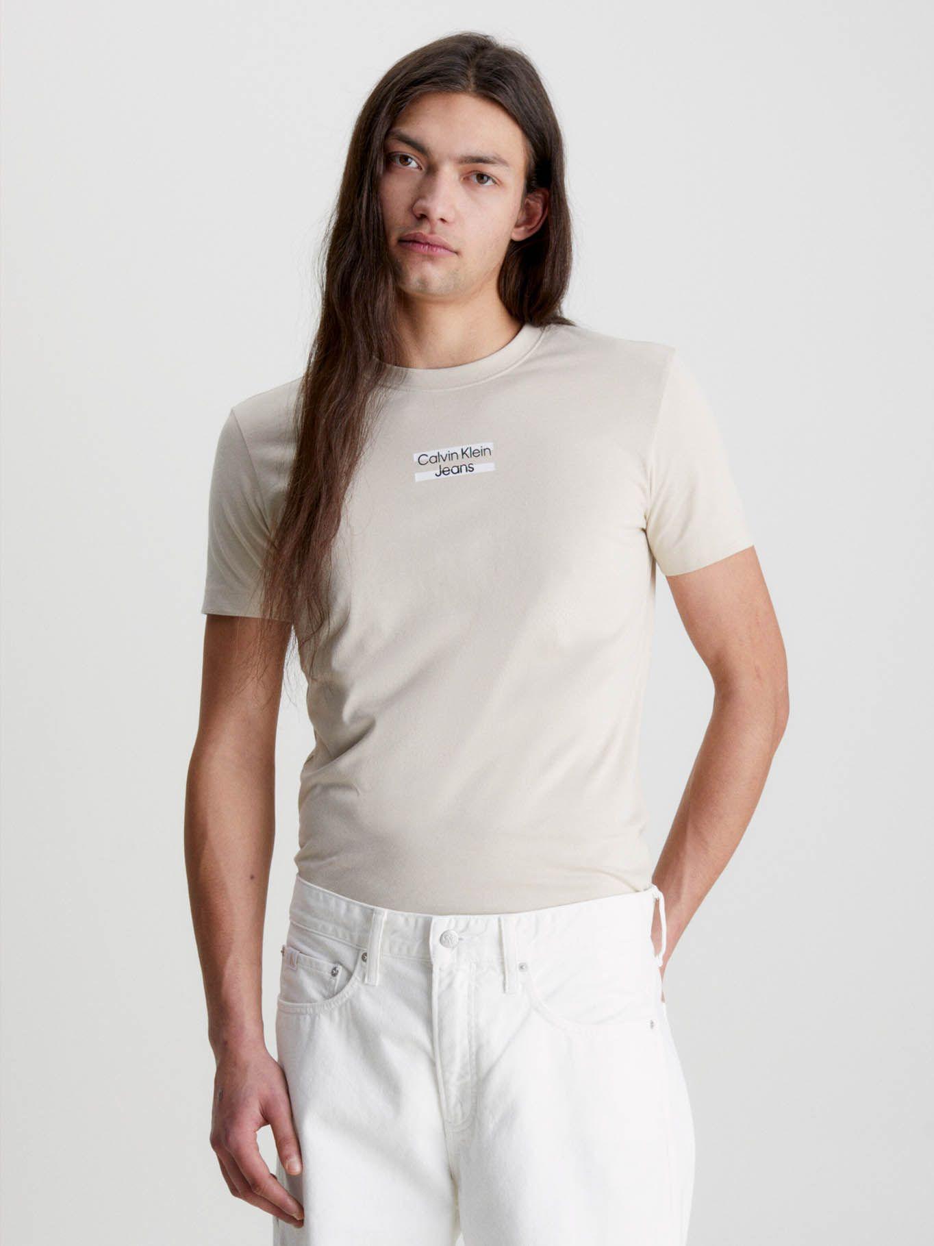 Camiseta slim con logo Beige Calvin Klein J30J322872-ACI-0