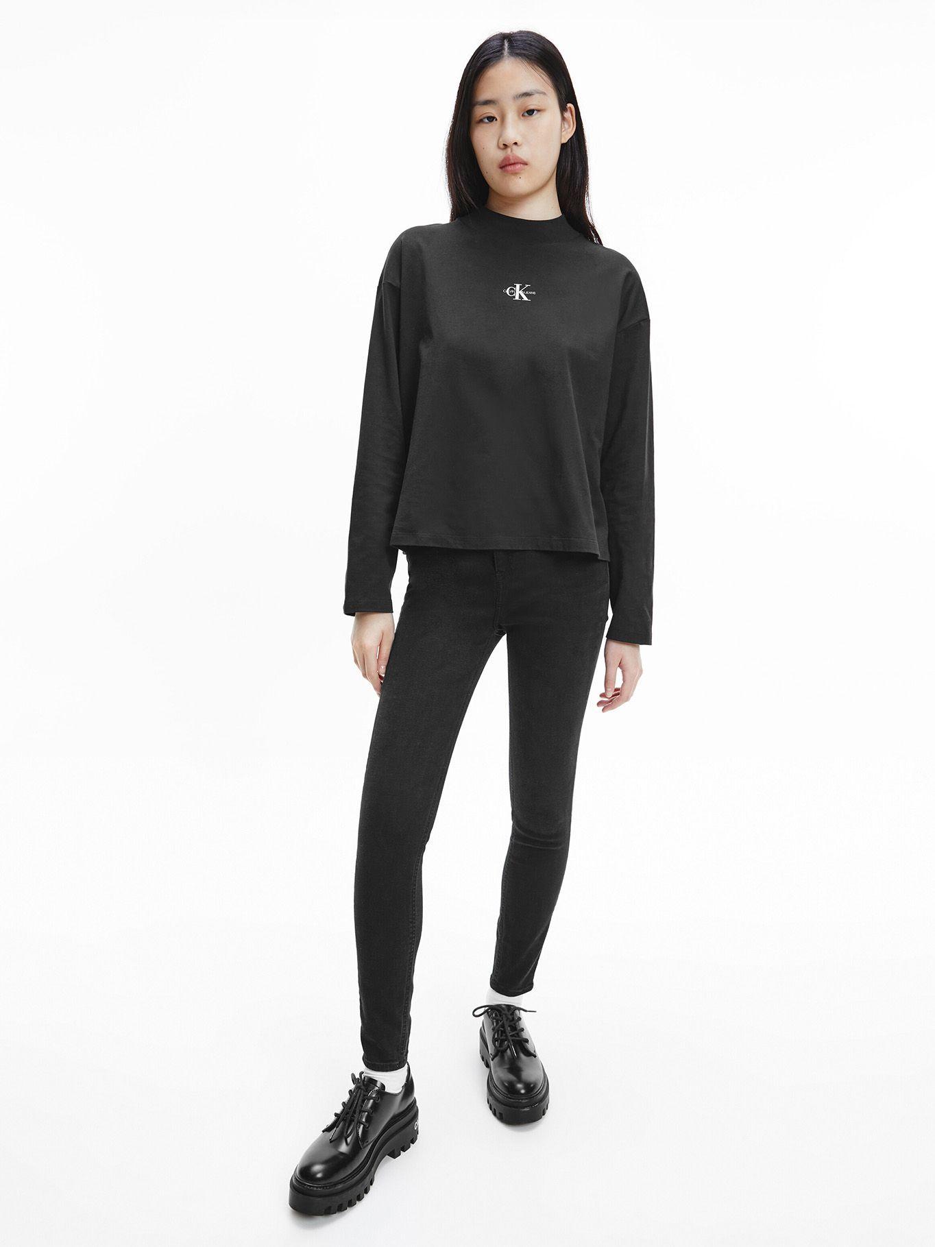 Polera Micro Mono Negro Calvin Klein-1