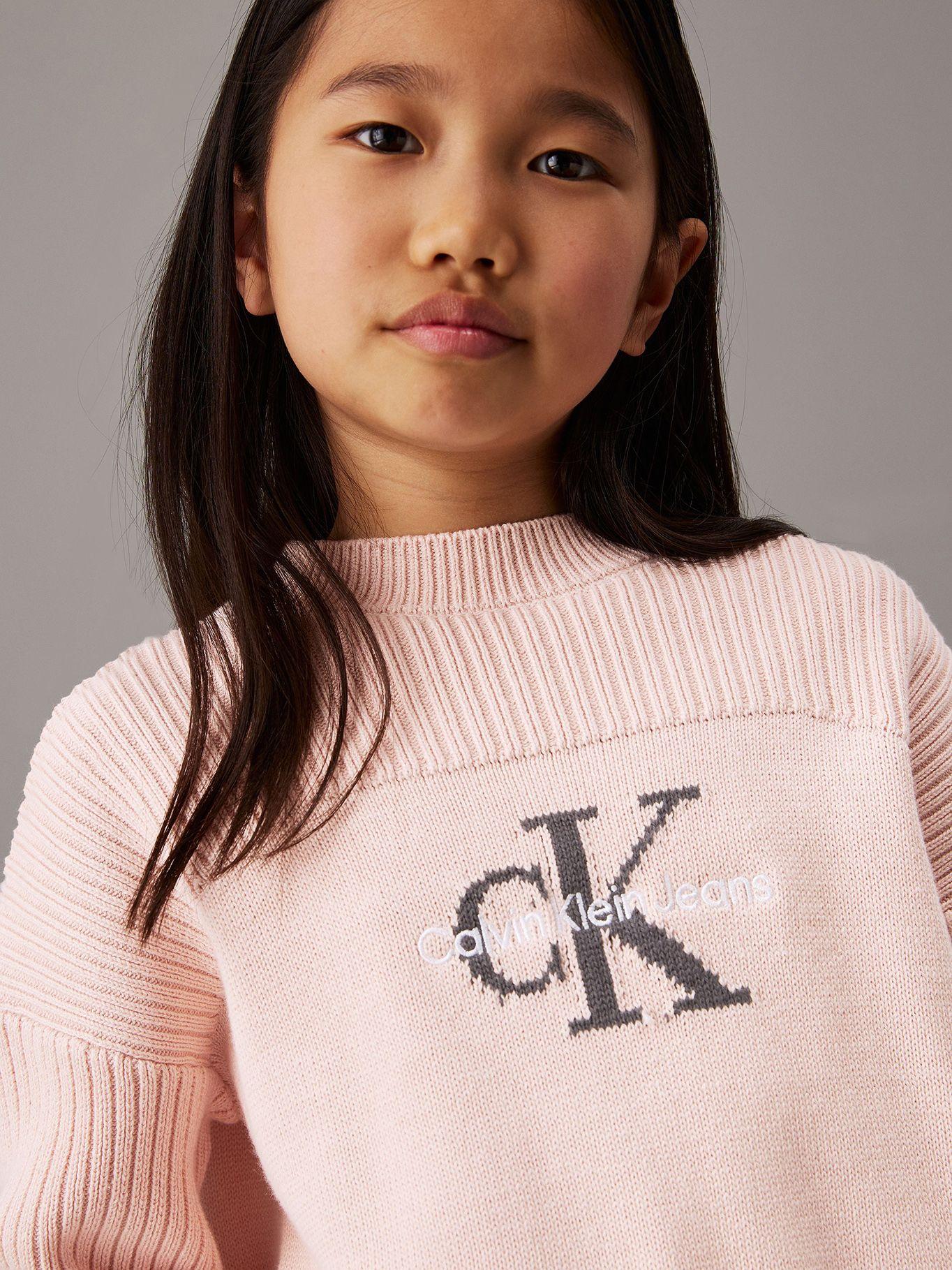 Sweater Niña Monologo Rosado Calvin Klein-4