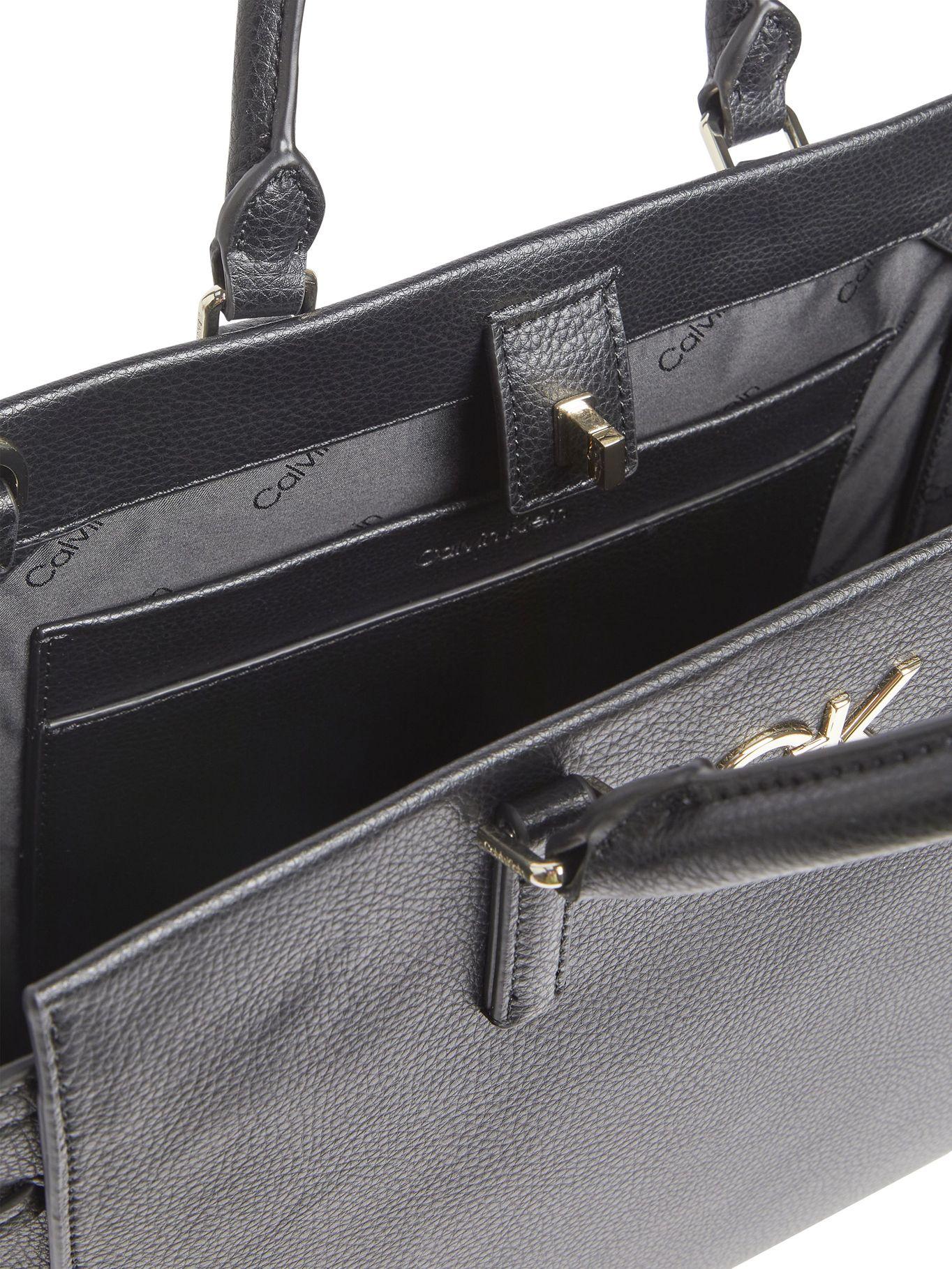 Cartera Tote Re-Lock Negro Calvin Klein-2