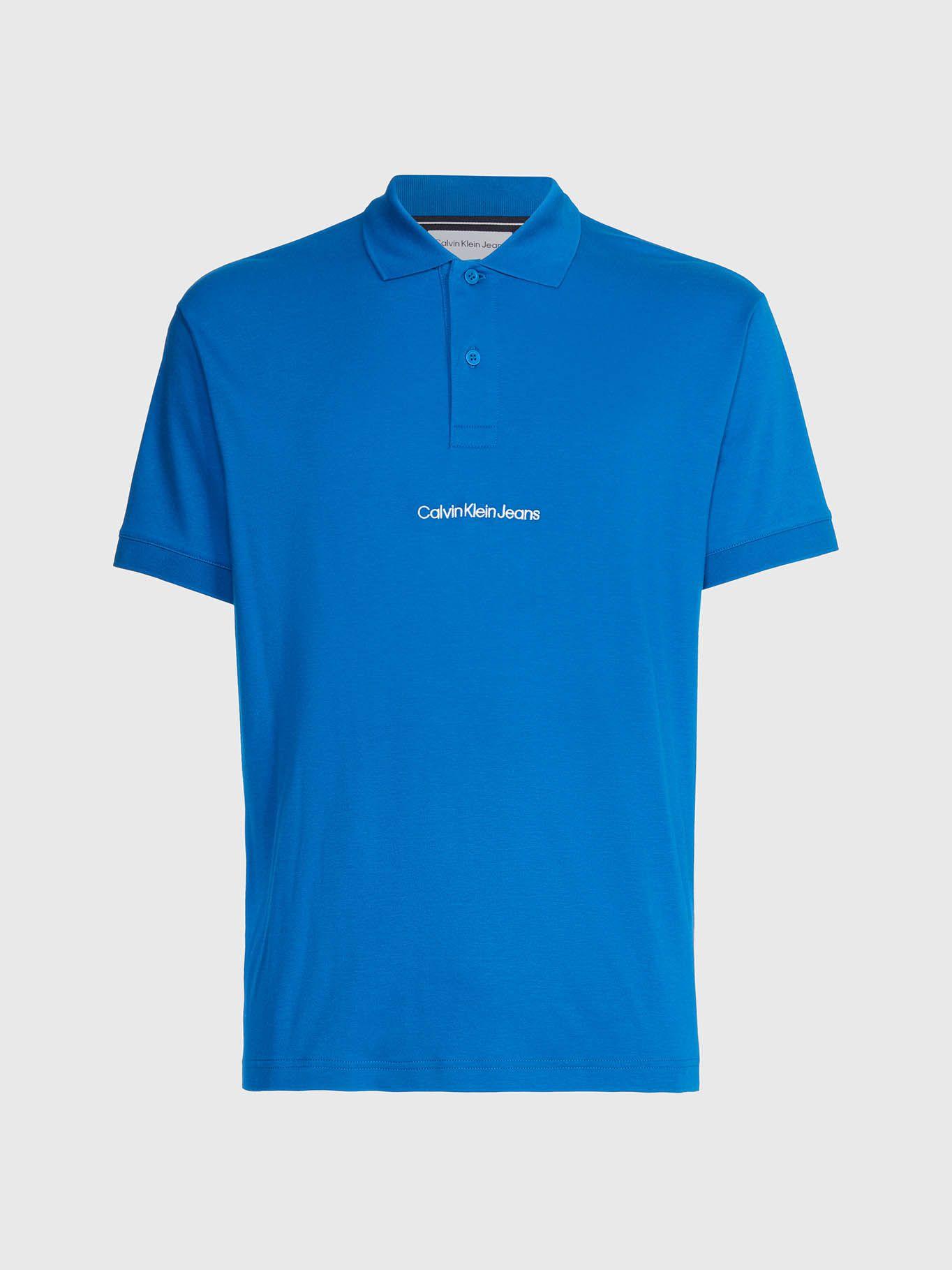Polo holgado con logo Azul Calvin Klein-4