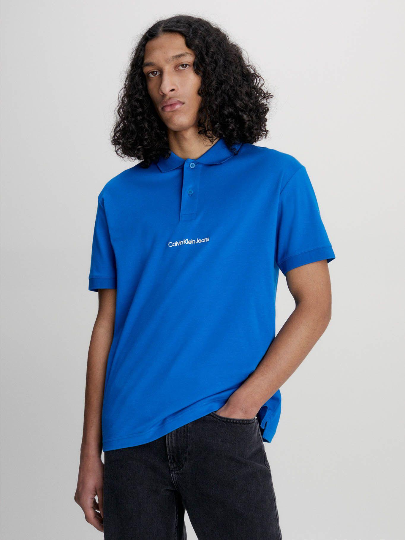 Polo holgado con logo Azul Calvin Klein-0